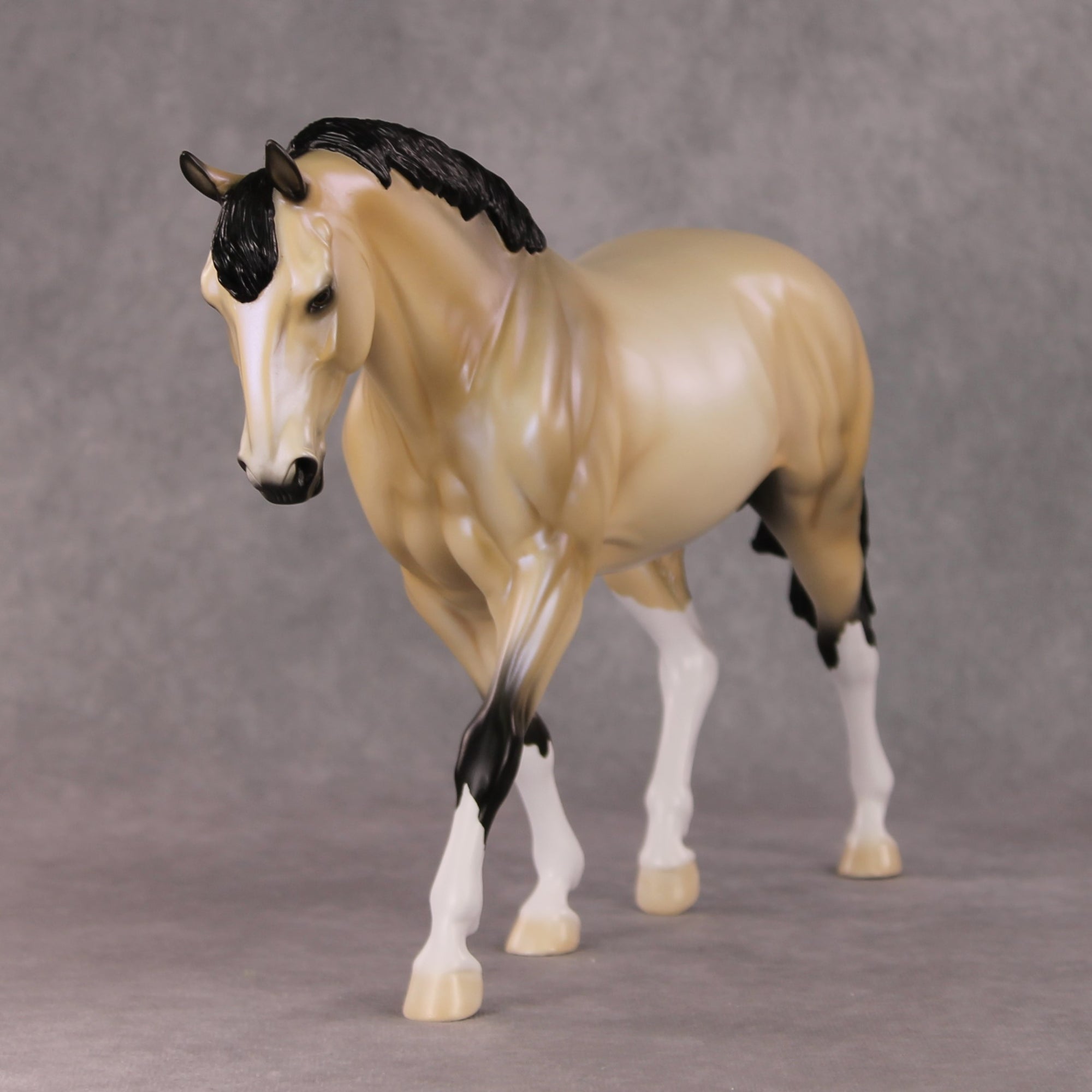 Just In Time OOAK Dapple Buckskin Irish Draught By Ellen Robbins HS24