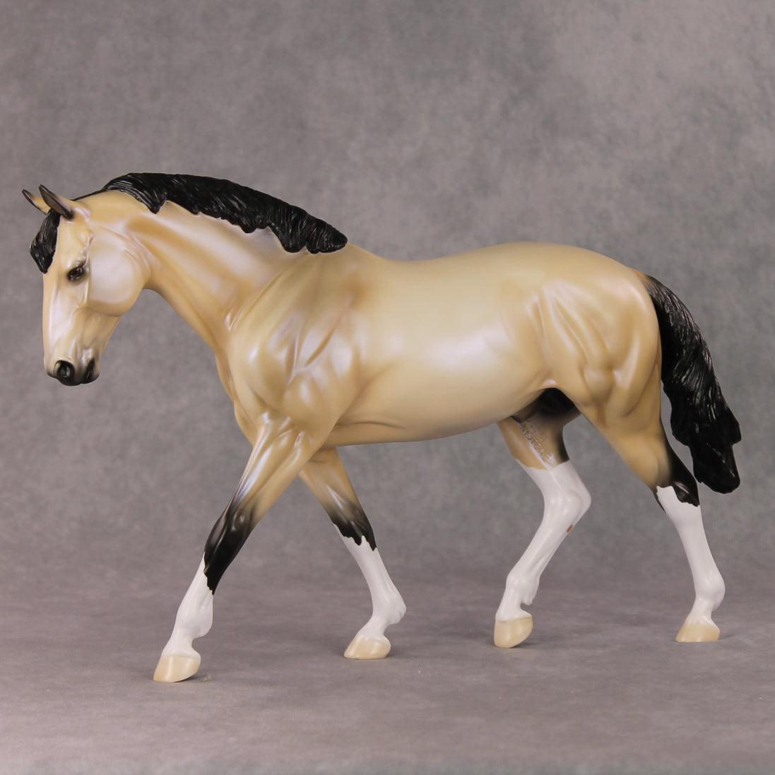 Just In Time OOAK Dapple Buckskin Irish Draught By Ellen Robbins HS24