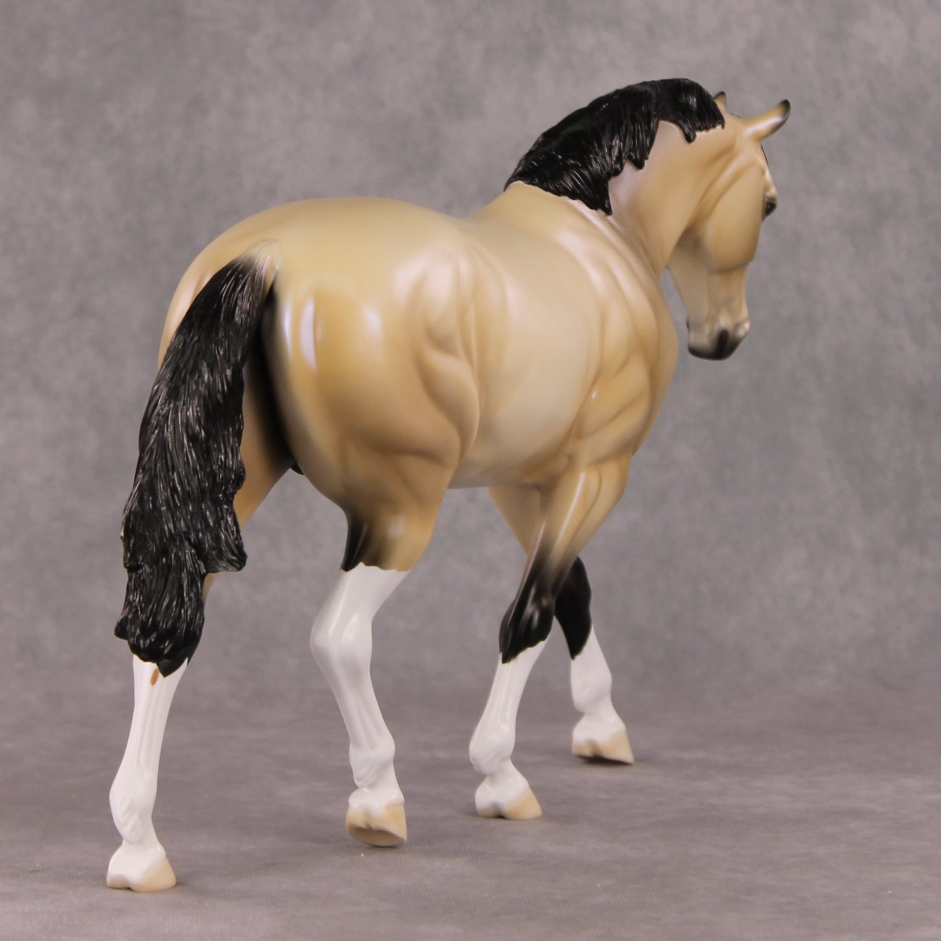 Just In Time OOAK Dapple Buckskin Irish Draught By Ellen Robbins HS24