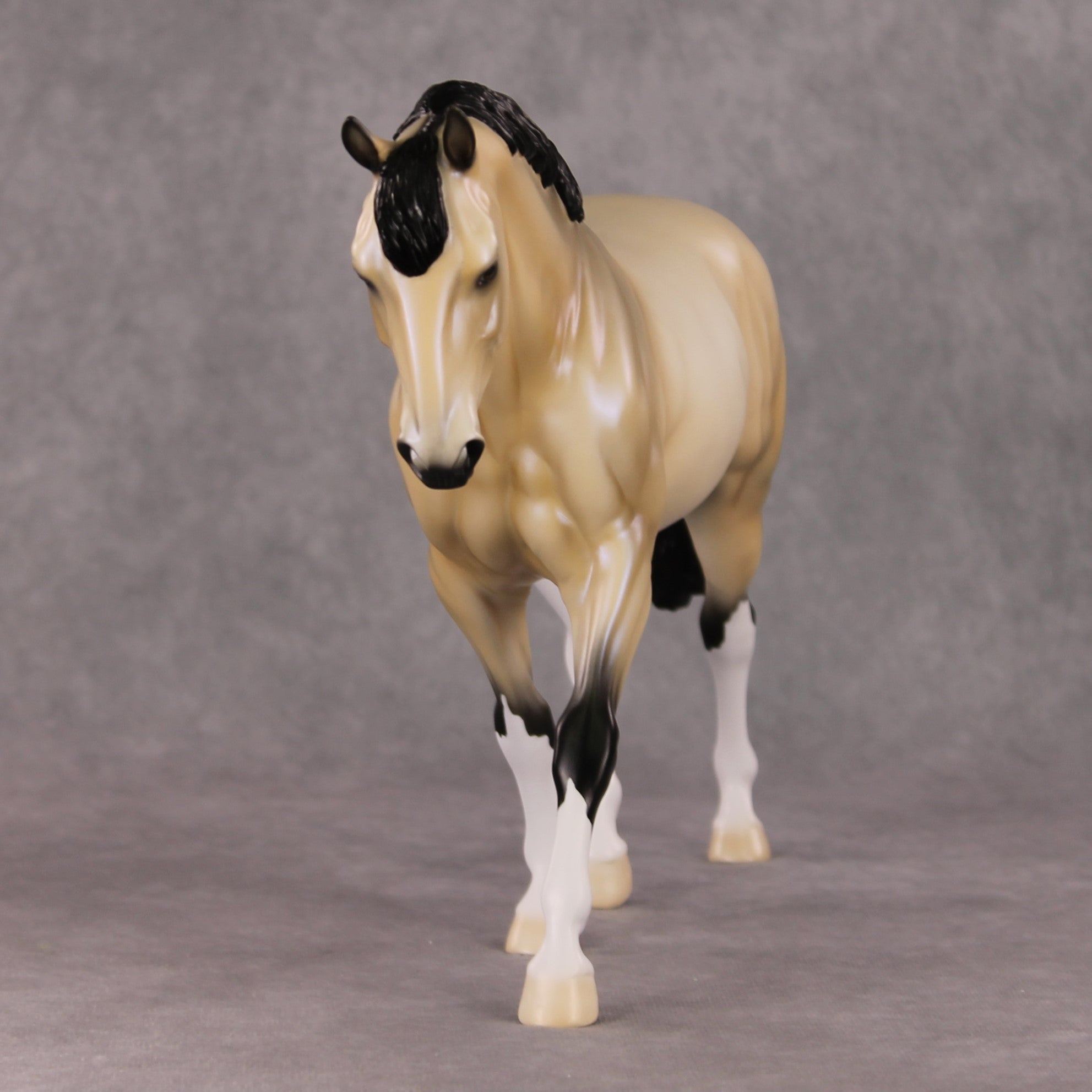 Just In Time OOAK Dapple Buckskin Irish Draught By Ellen Robbins HS24