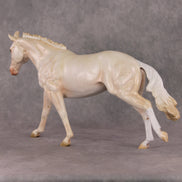 Guiding Light OOAK Dapple Cremello Running Stock Horse By Ashley Palmer HS24