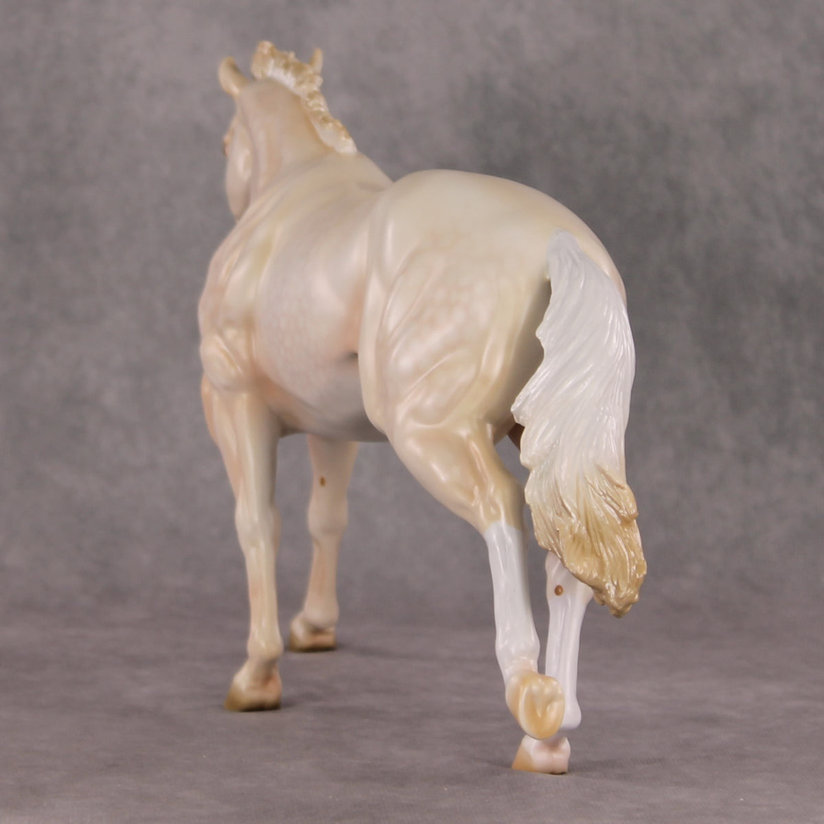 Guiding Light OOAK Dapple Cremello Running Stock Horse By Ashley Palmer HS24