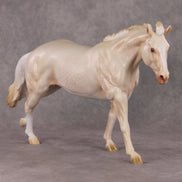 Guiding Light OOAK Dapple Cremello Running Stock Horse By Ashley Palmer HS24