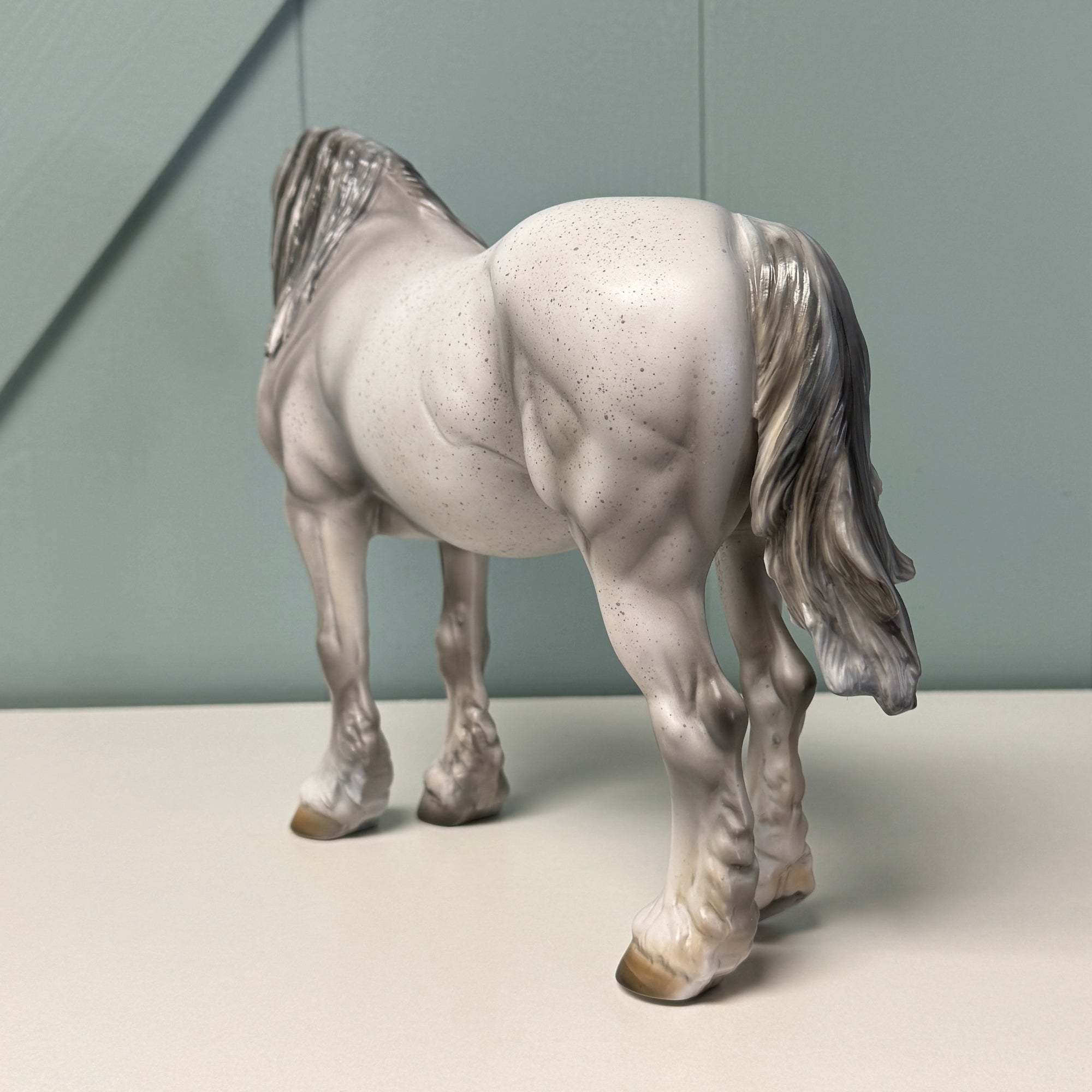 Grandpa&#39;s Grey SAMPLE Fleabitten Grey Custom Heavy Draft Mare By Julie Keim Based Off Of Artwork From Lynn Cassels-Caldwell SS1024