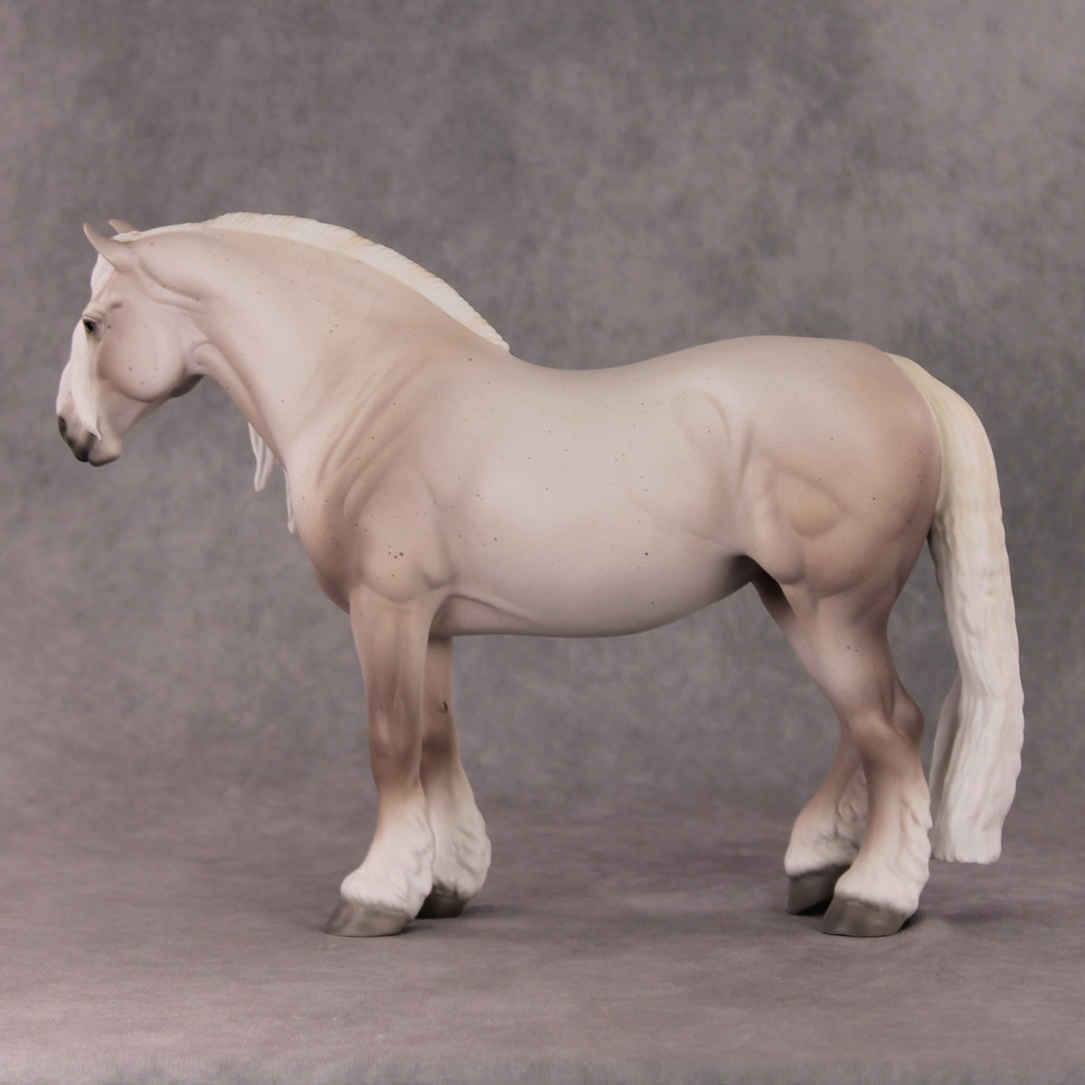 Bisquey OOAK Light Strawberry Roan Custom Heavy Draft By Ellen Robbins HS24