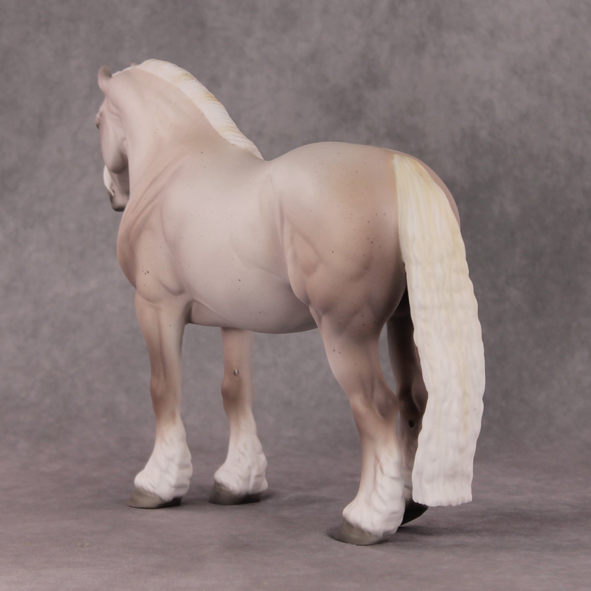 Bisquey OOAK Light Strawberry Roan Custom Heavy Draft By Ellen Robbins HS24