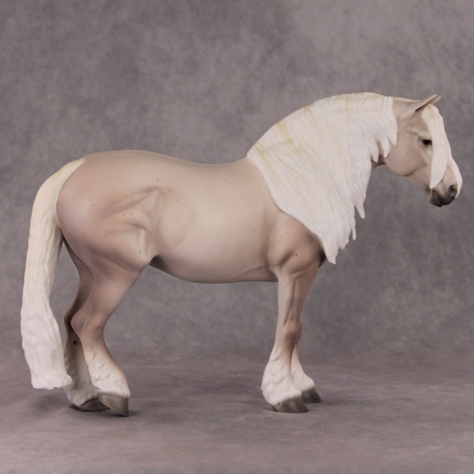 Bisquey OOAK Light Strawberry Roan Custom Heavy Draft By Ellen Robbins HS24