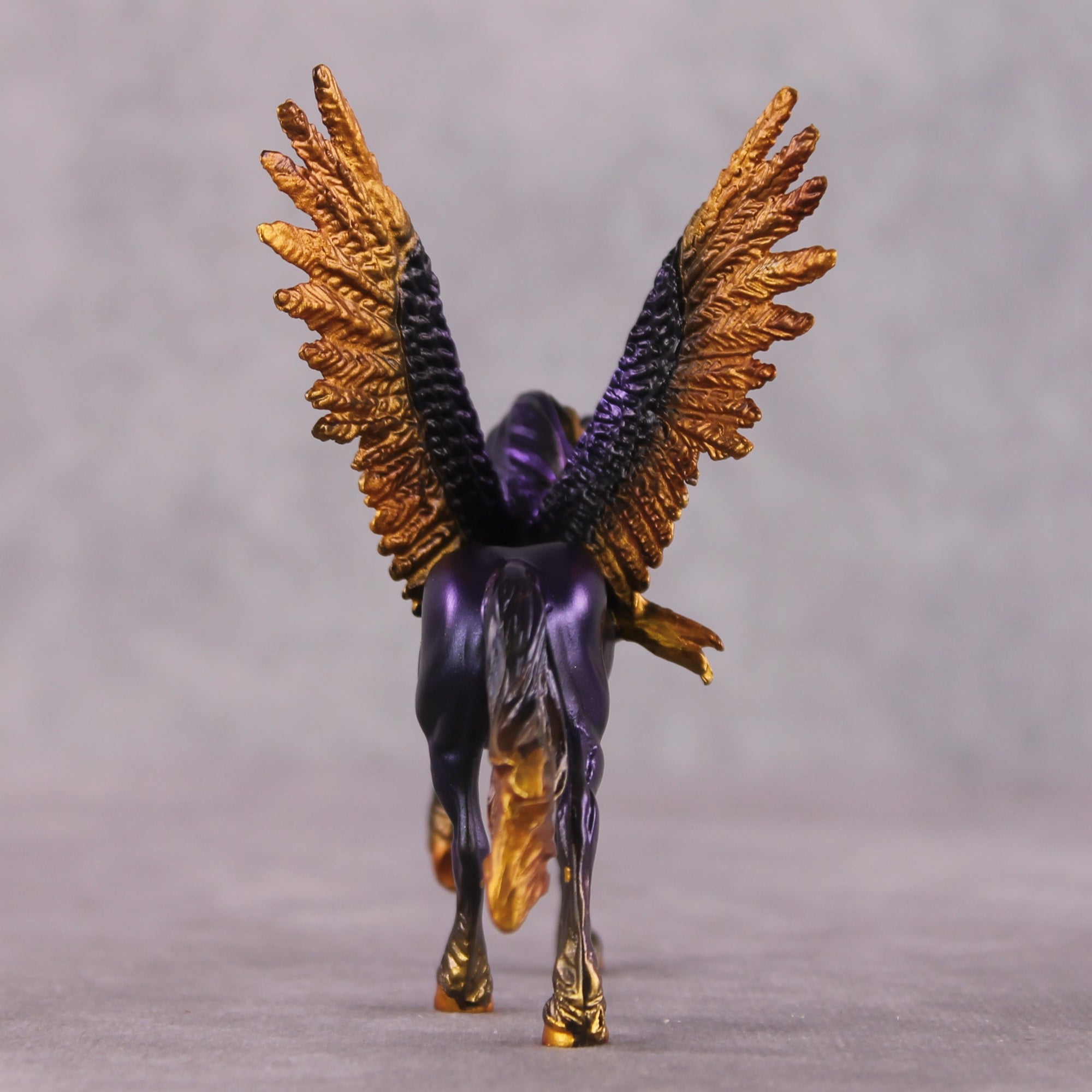 "Phantasia" OOAK EFCM Pegasus Friesian Chip By Kristen Cermele - April GemStones Series