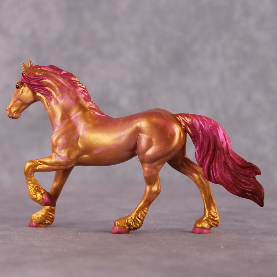 "Aurum" OOAK FCM Friesian Chip By Kristen Cermele - April GemStones Series