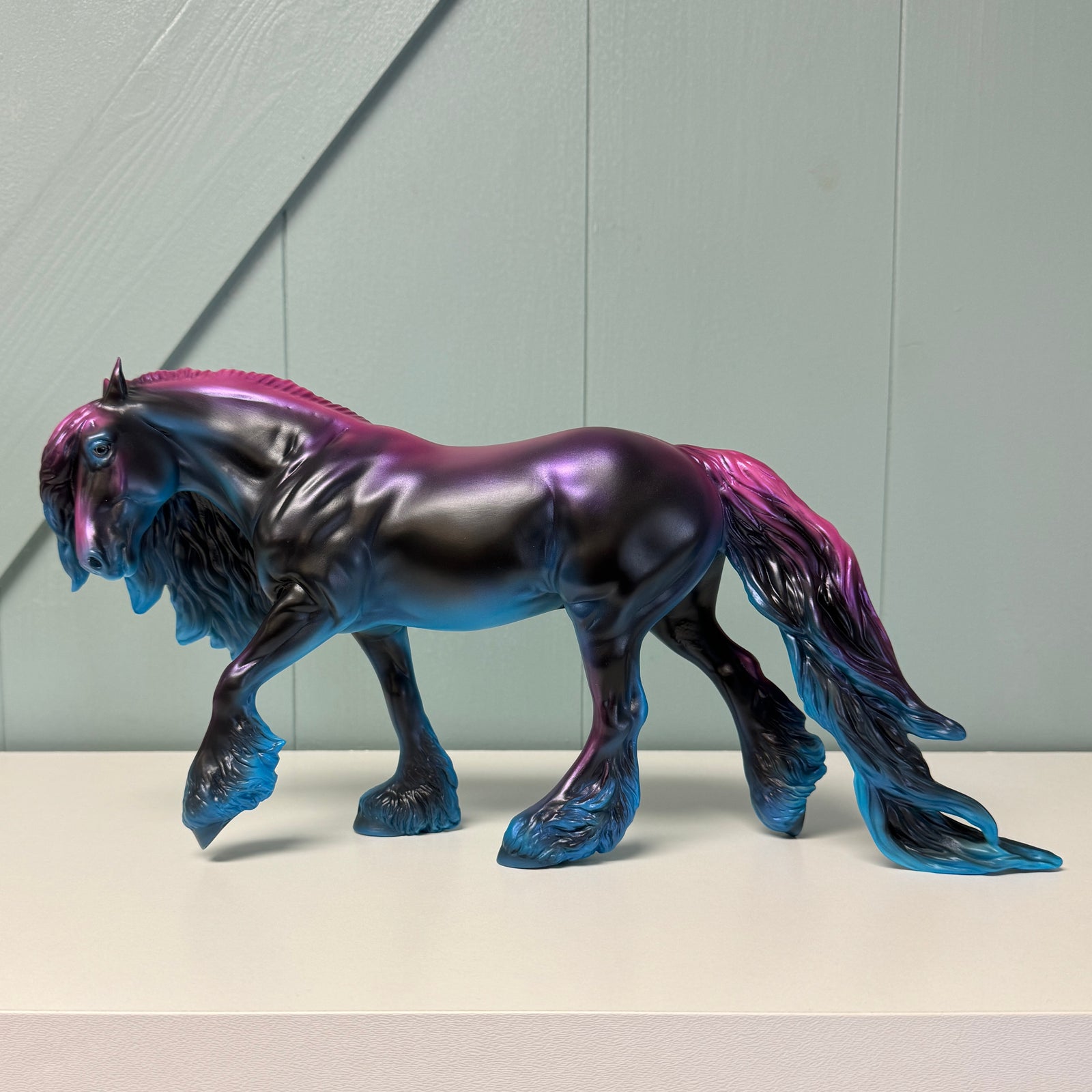 Gone Viral LE 15 Run Deco Blue Pink Gradient Irish Cob By Ashley Palmer EQ24 Based on AotH Entry Digital Art From Sarah Biondo