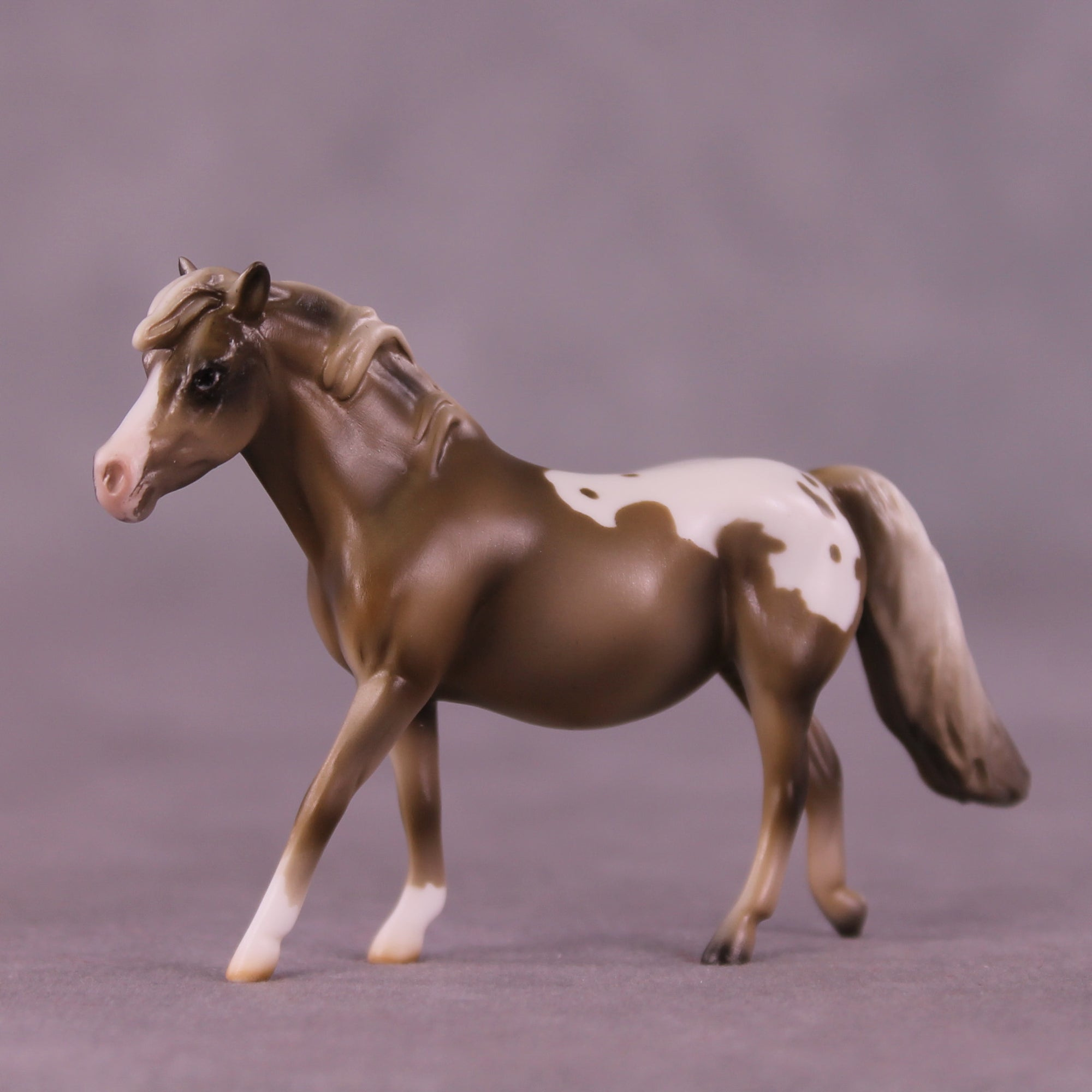 Little Brown Mushroom OOAK Chip Pony by Mindy Berg SS925
