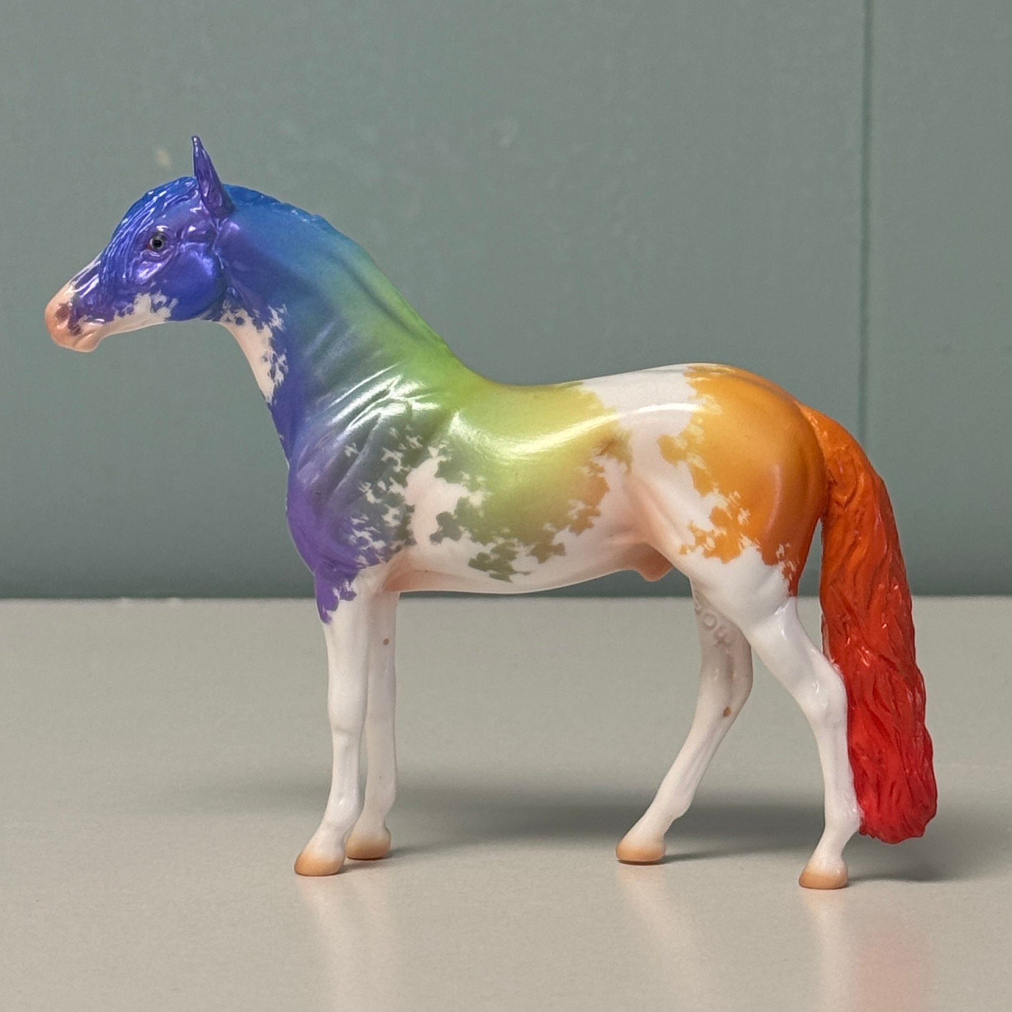 Vivid OOAK Rainbow Sabino Andalusian Chip By Jess Hamill EQ24 End Of Month Sale SS724