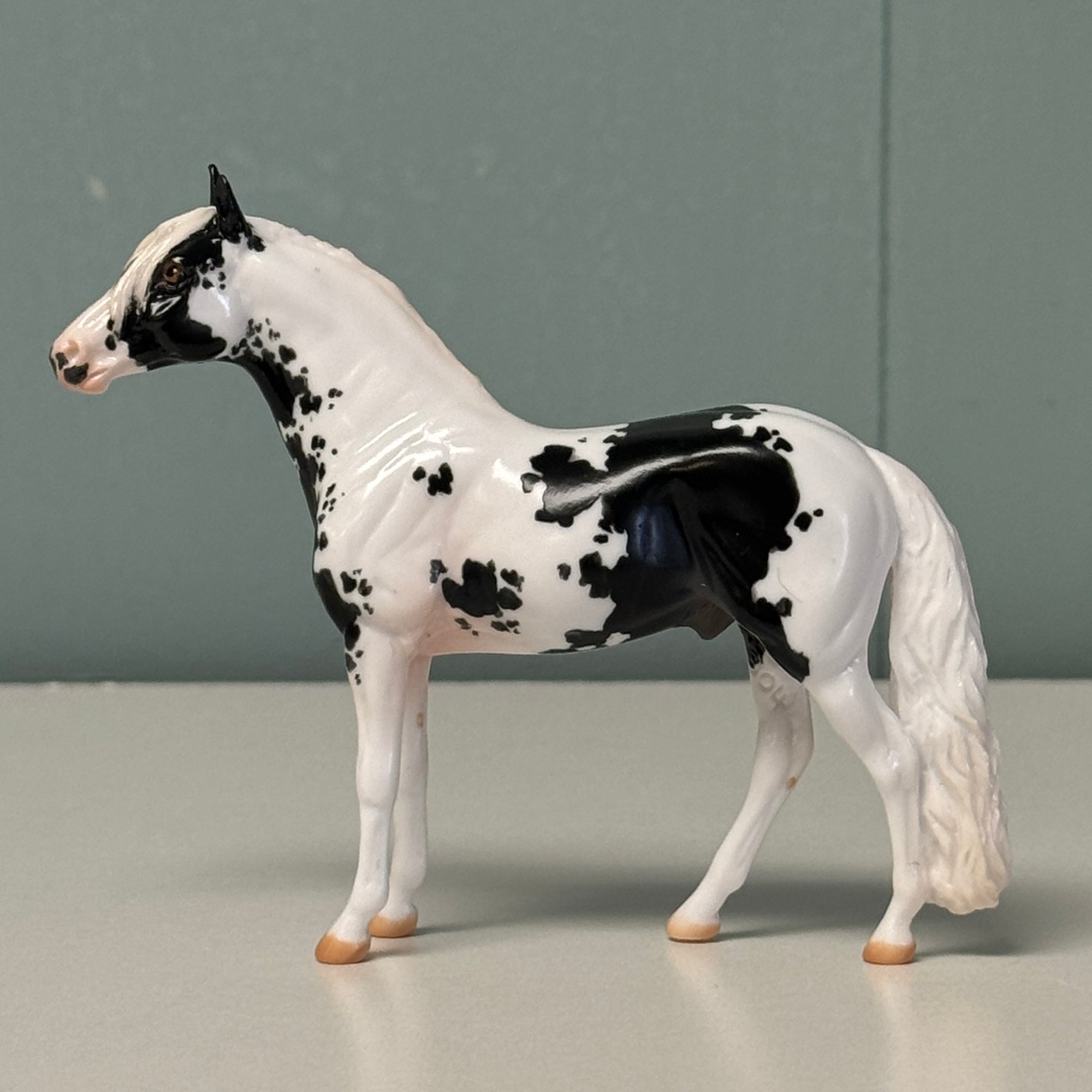 Albeit OOAK Black Tobiano Andalusian Chip By Jess Hamill EQ24