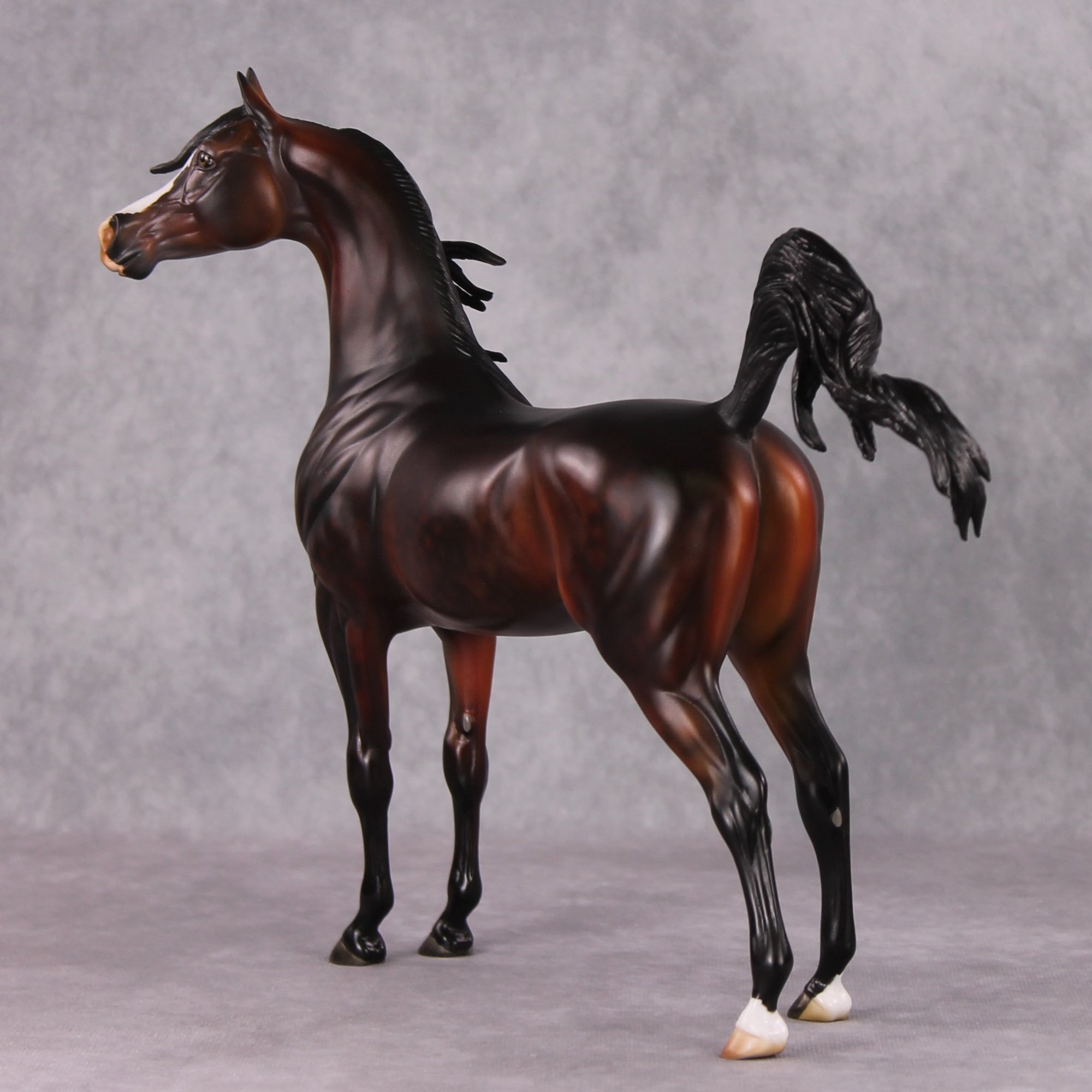 Khizmet  OOAK Dappled Bay Custom Arabian By Julie Keim HS24 MHP Auction Piece