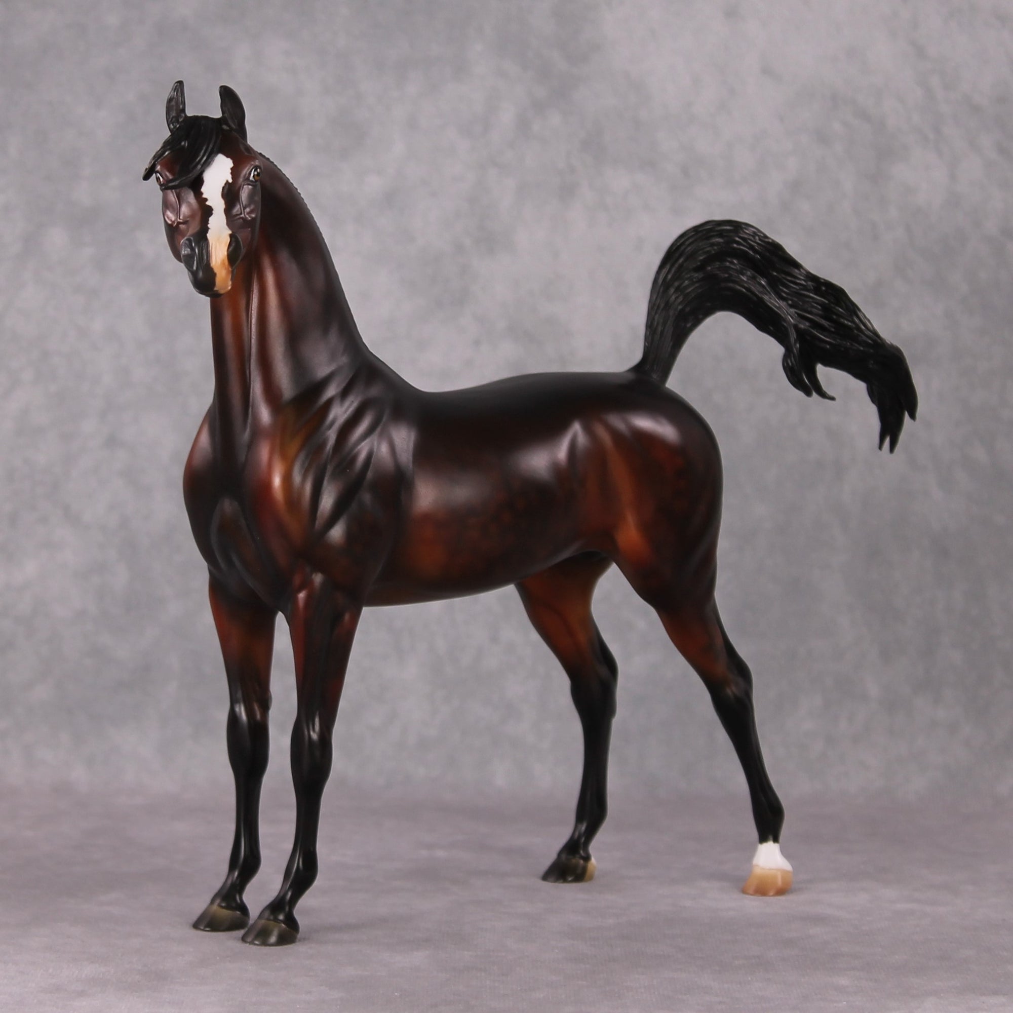 Khizmet  OOAK Dappled Bay Custom Arabian By Julie Keim HS24 MHP Auction Piece