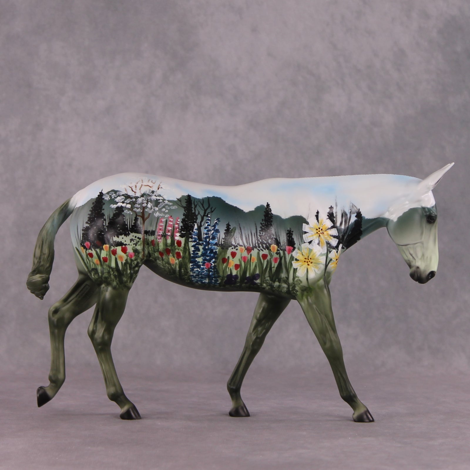 "Spring Time" OOAK FCM Large Mule By Dawn Quick SHCF25