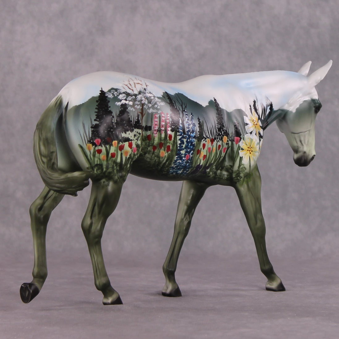"Spring Time" OOAK FCM Large Mule By Dawn Quick SHCF25