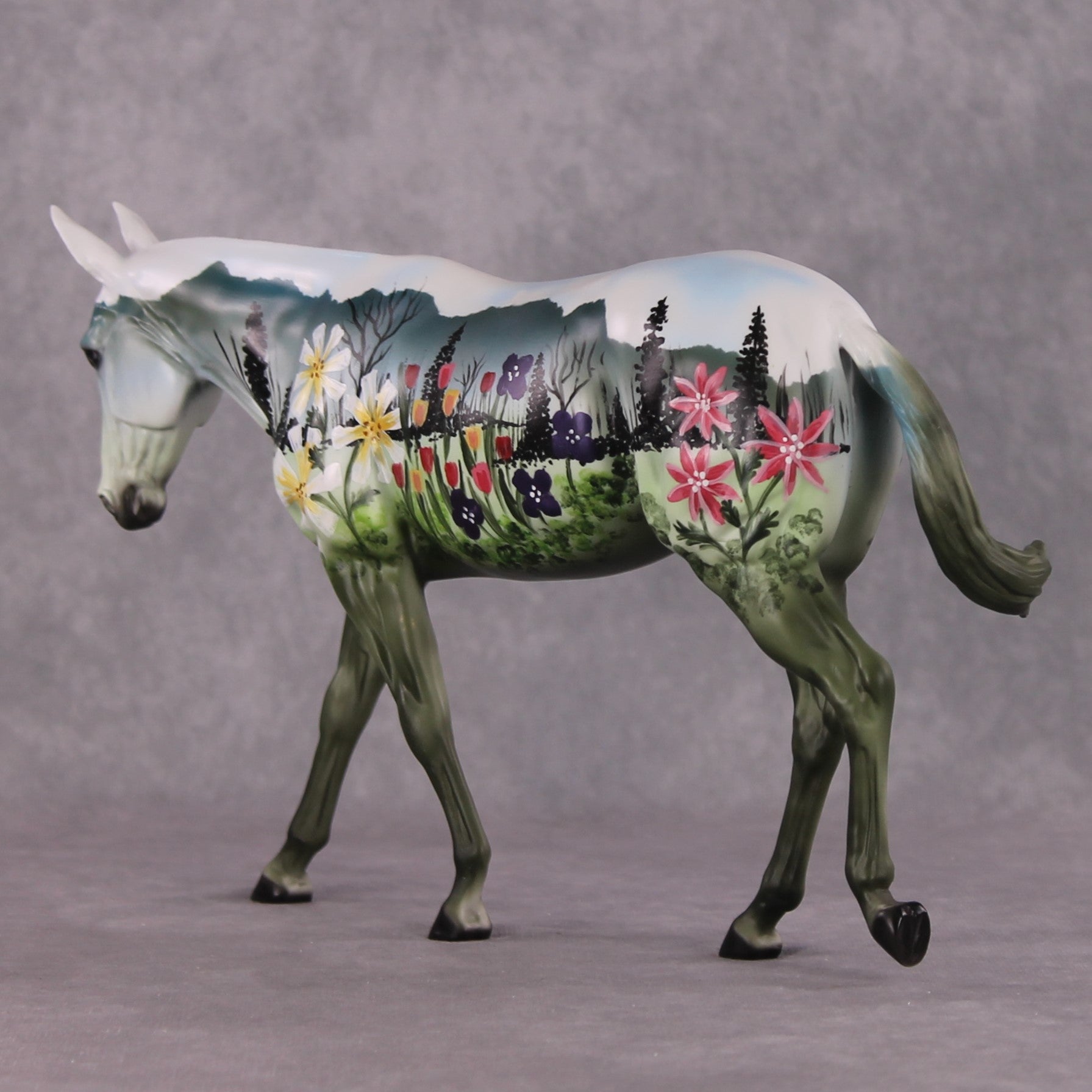 "Spring Time" OOAK FCM Large Mule By Dawn Quick SHCF25
