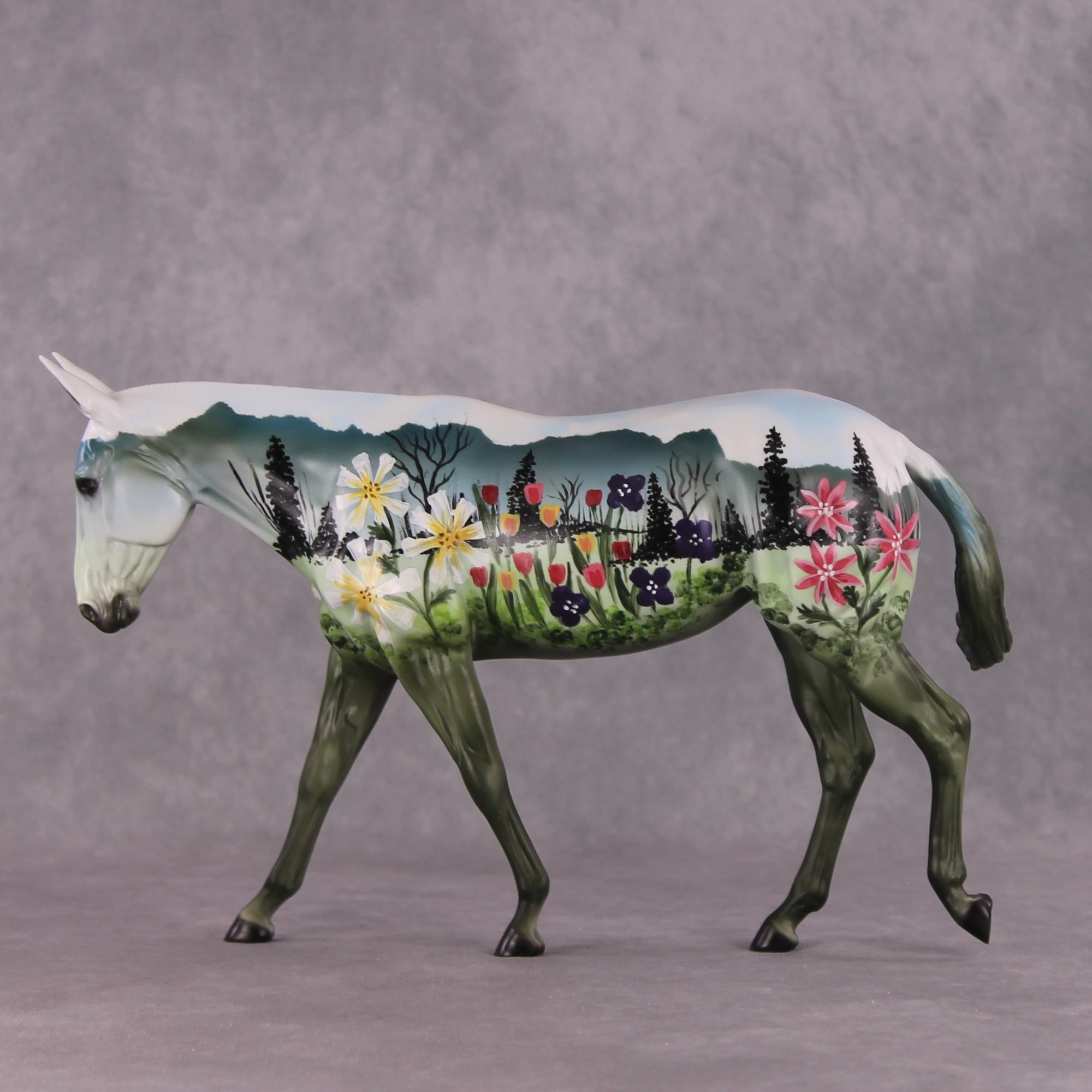 "Spring Time" OOAK FCM Large Mule By Dawn Quick SHCF25