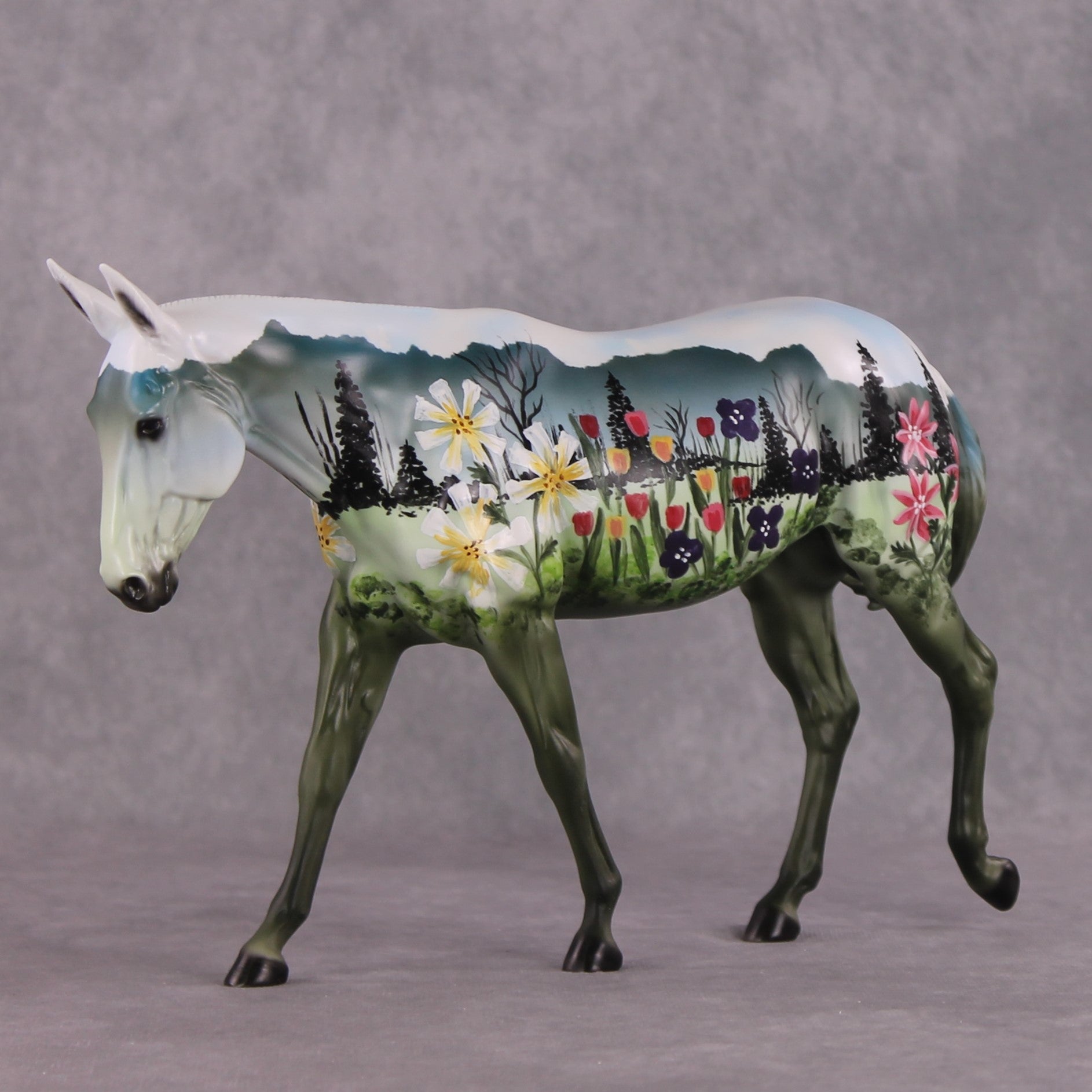 "Spring Time" OOAK FCM Large Mule By Dawn Quick SHCF25