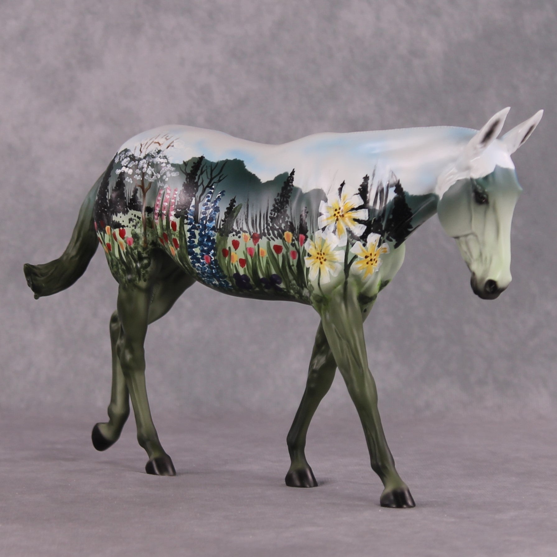 "Spring Time" OOAK FCM Large Mule By Dawn Quick SHCF25
