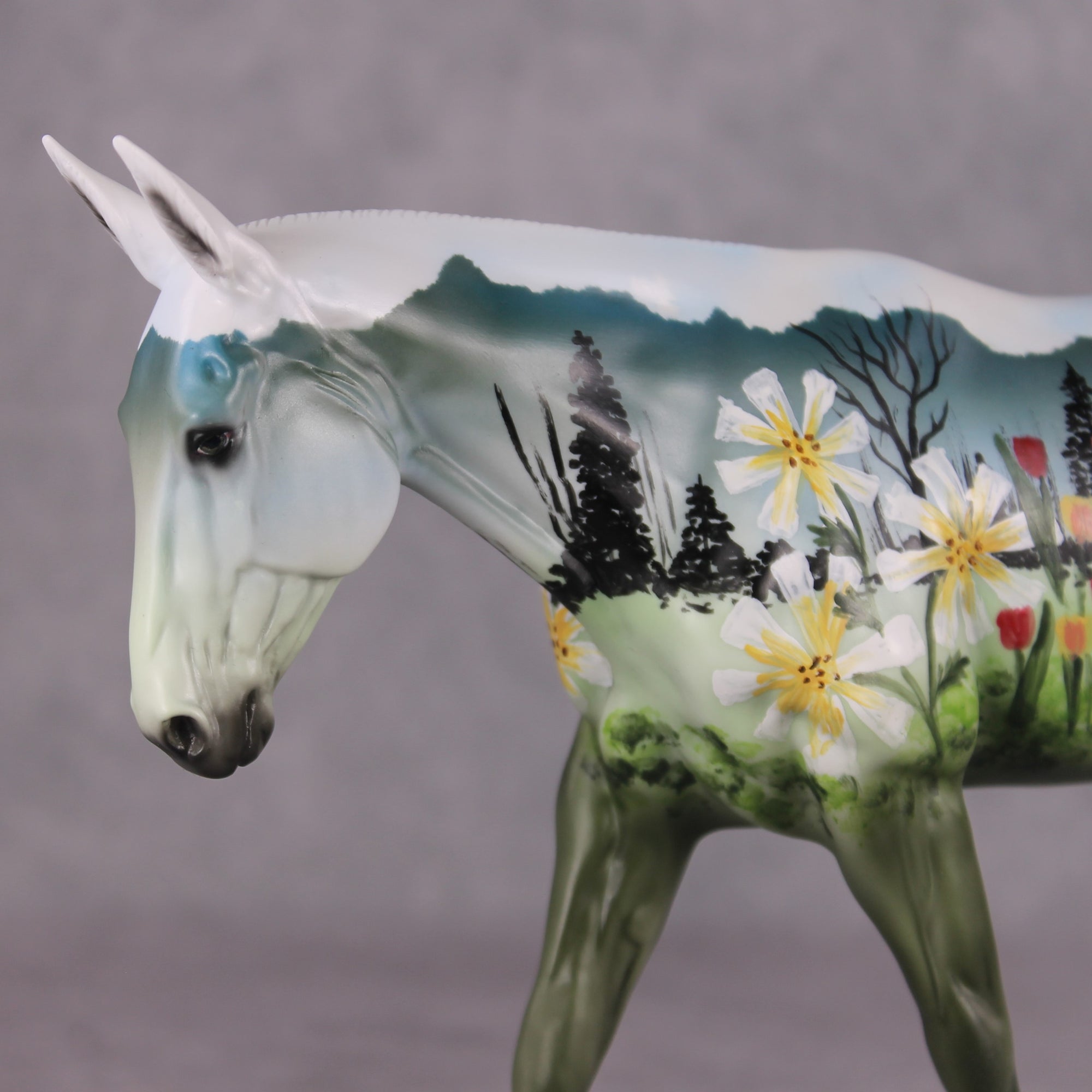 "Spring Time" OOAK FCM Large Mule By Dawn Quick SHCF25