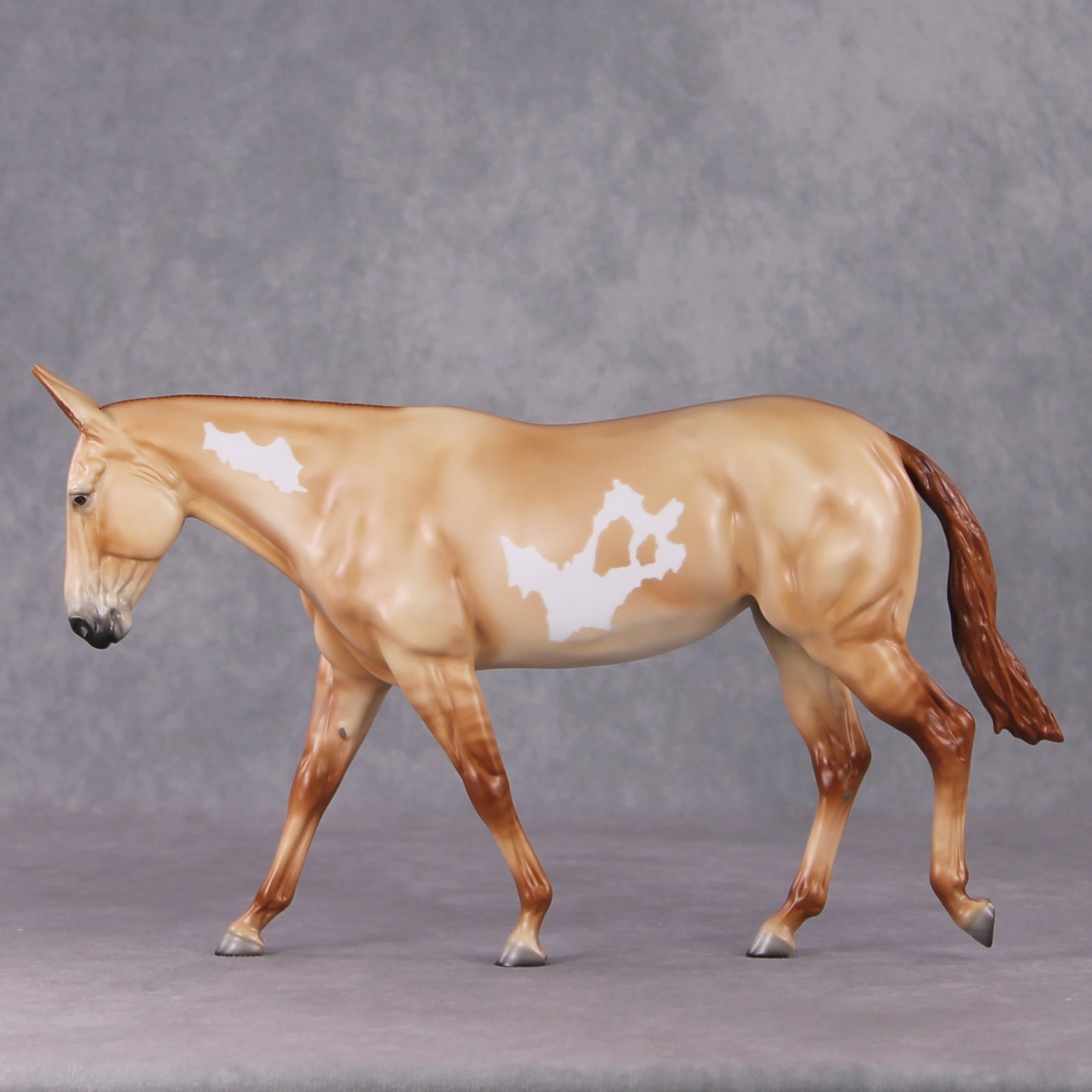 Butterscotch OOAK Red Dun Pinto Mule By Angela Marleau HS24