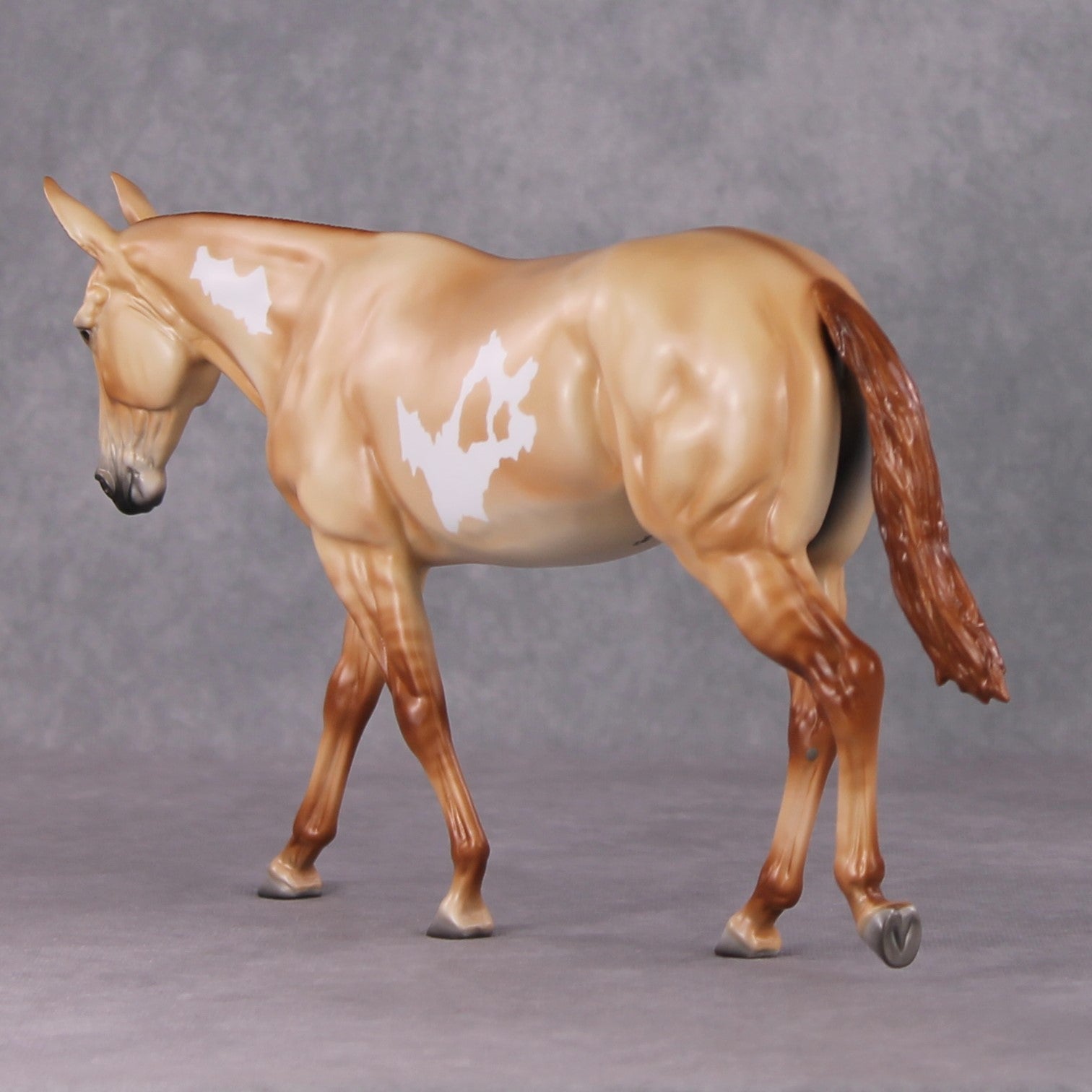 Butterscotch OOAK Red Dun Pinto Mule By Angela Marleau HS24