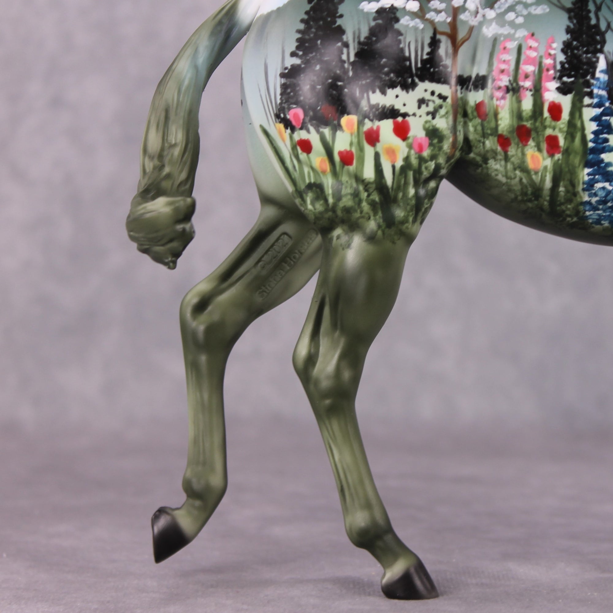"Spring Time" OOAK FCM Large Mule By Dawn Quick SHCF25