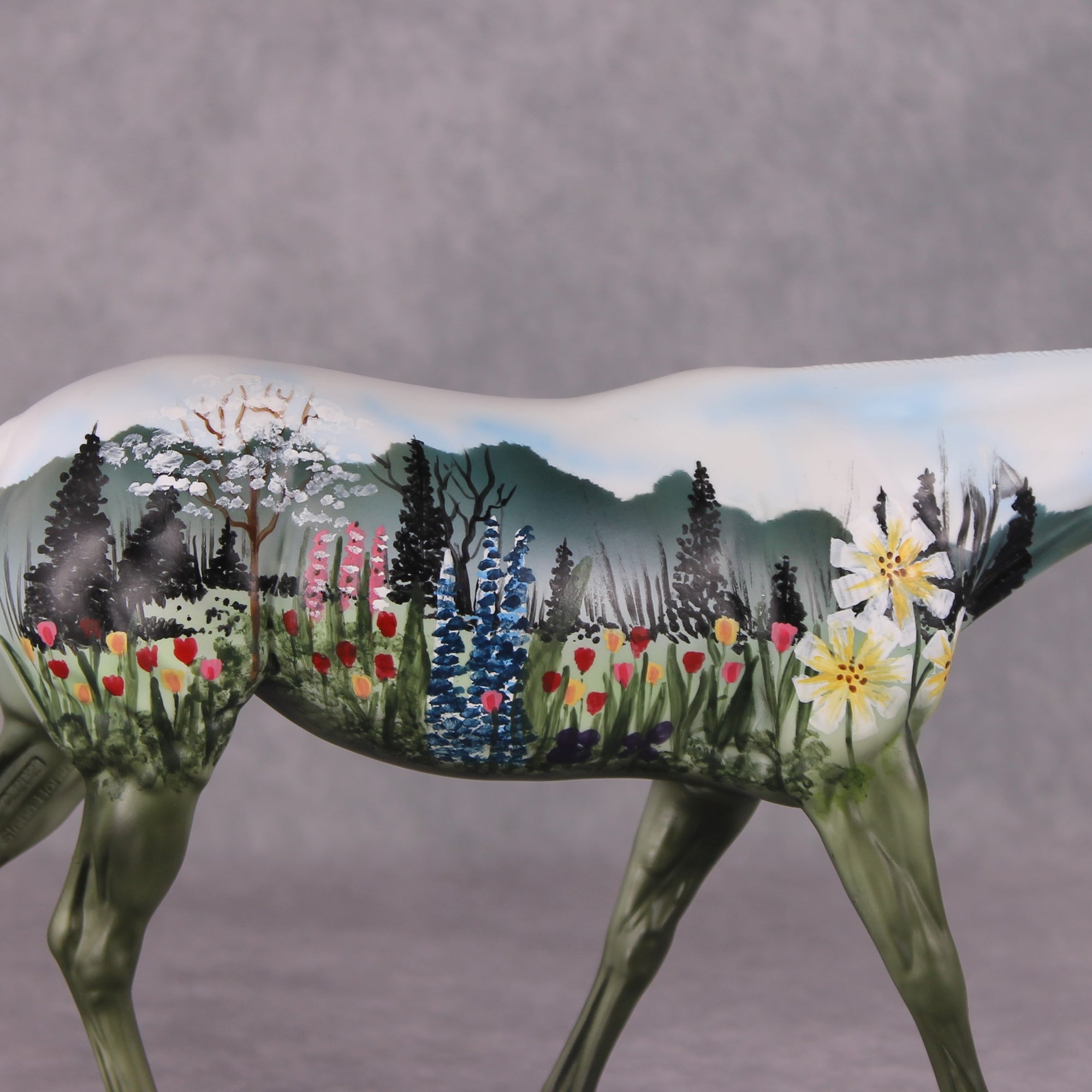 "Spring Time" OOAK FCM Large Mule By Dawn Quick SHCF25