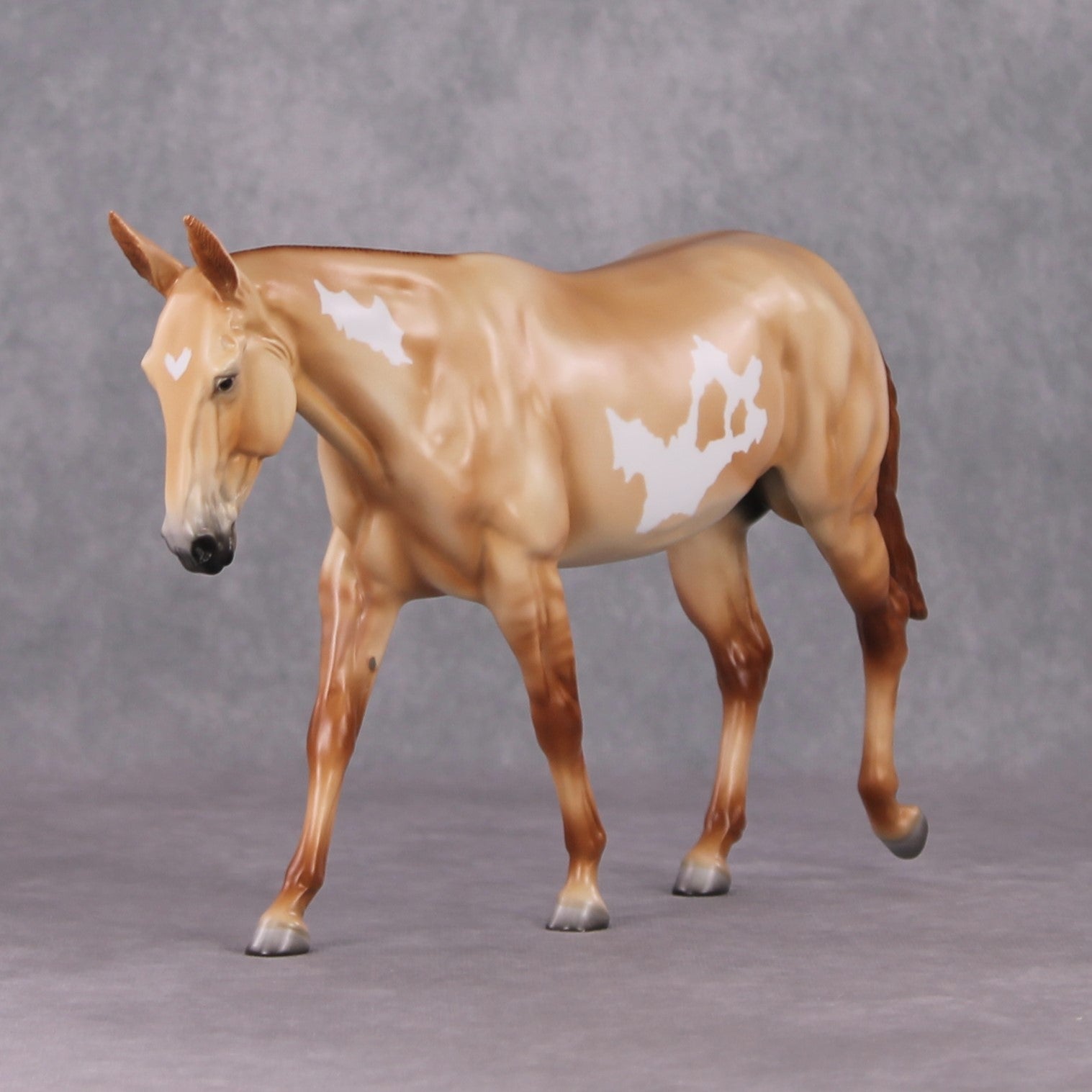Butterscotch OOAK Red Dun Pinto Mule By Angela Marleau HS24