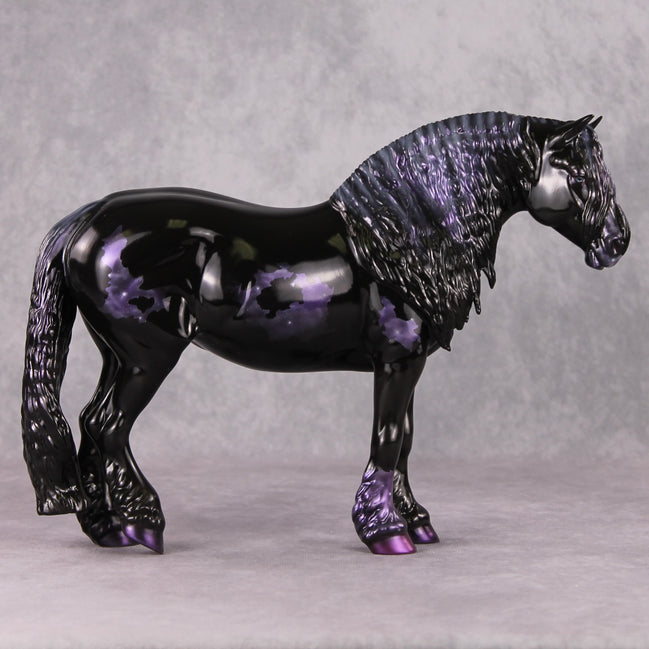 Night Time Noel OOAK Galaxy Purple Nebula Deco Heavy Draft By Ashley Palmer HS24