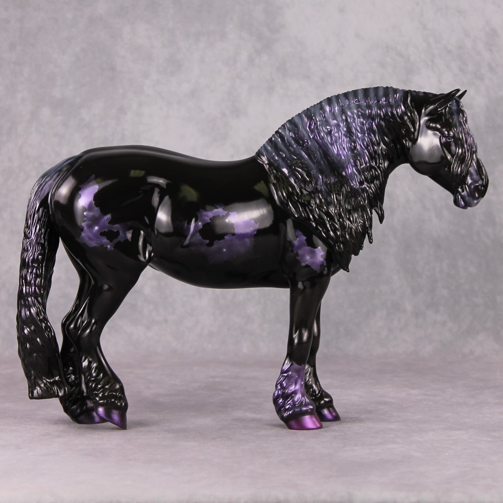 Night Time Noel OOAK Galaxy Purple Nebula Deco Heavy Draft By Ashley Palmer HS24