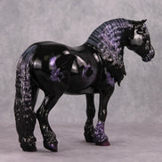 Night Time Noel OOAK Galaxy Purple Nebula Deco Heavy Draft By Ashley Palmer HS24