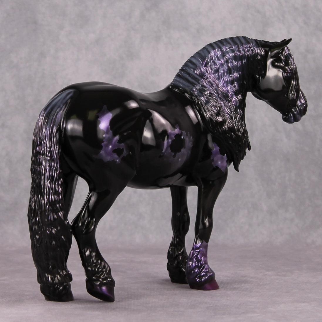 Night Time Noel OOAK Galaxy Purple Nebula Deco Heavy Draft By Ashley Palmer HS24