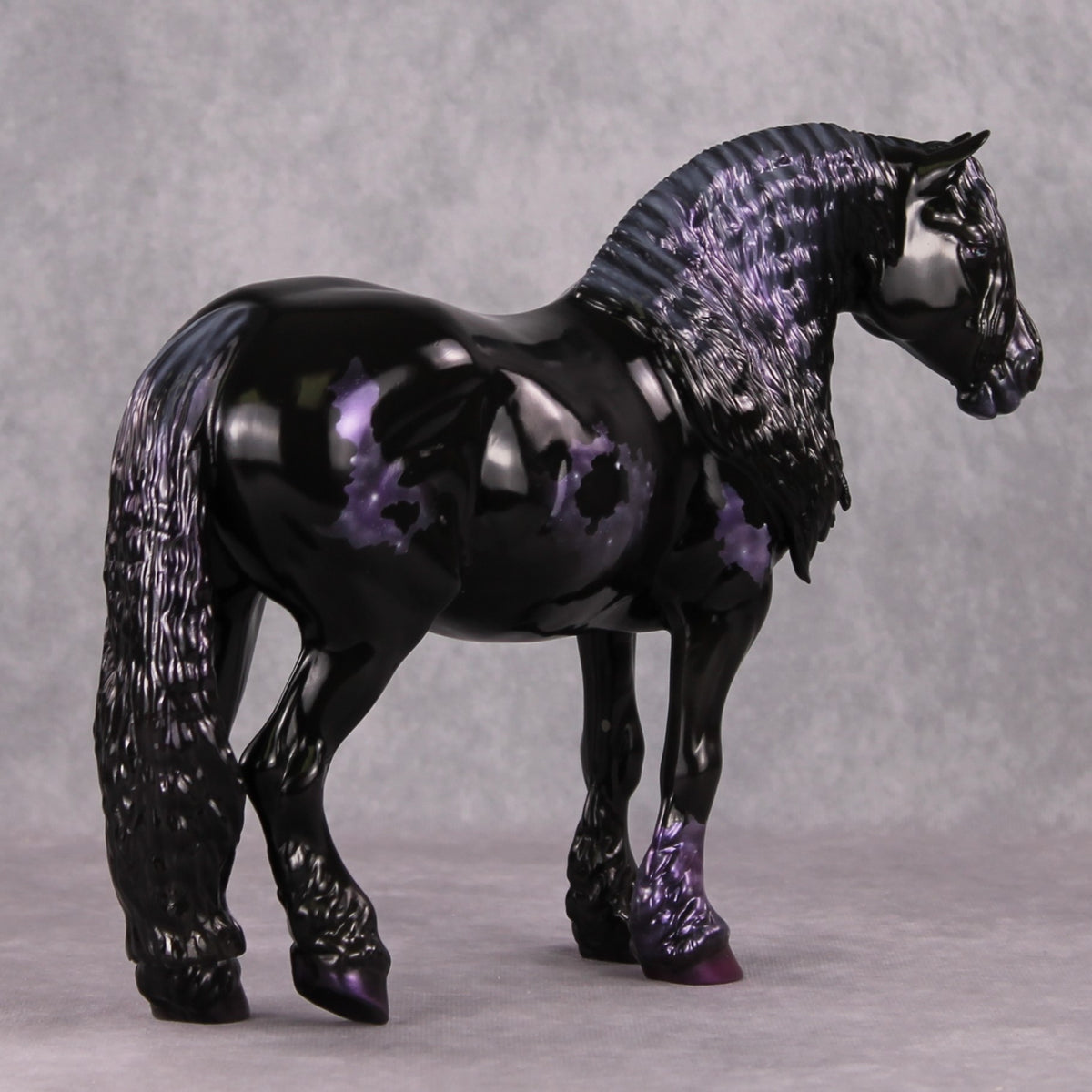Night Time Noel OOAK Galaxy Purple Nebula Deco Heavy Draft By Ashley Palmer HS24