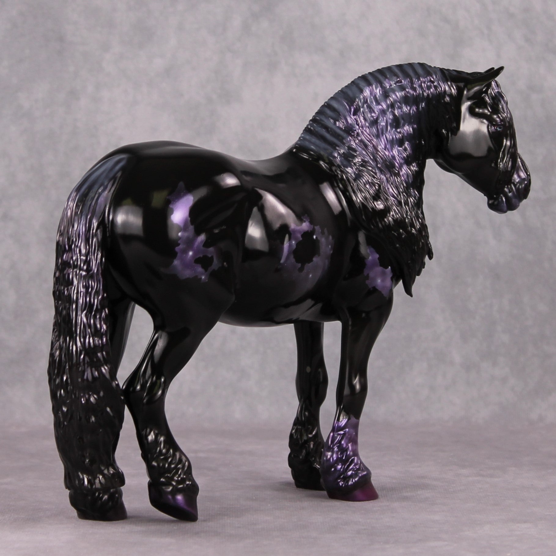 Night Time Noel OOAK Galaxy Purple Nebula Deco Heavy Draft By Ashley Palmer HS24