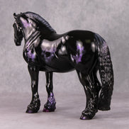 Night Time Noel OOAK Galaxy Purple Nebula Deco Heavy Draft By Ashley Palmer HS24