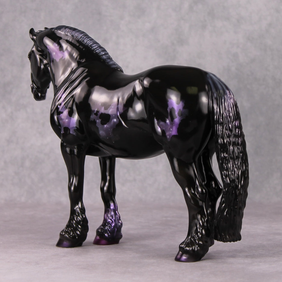 Night Time Noel OOAK Galaxy Purple Nebula Deco Heavy Draft By Ashley Palmer HS24