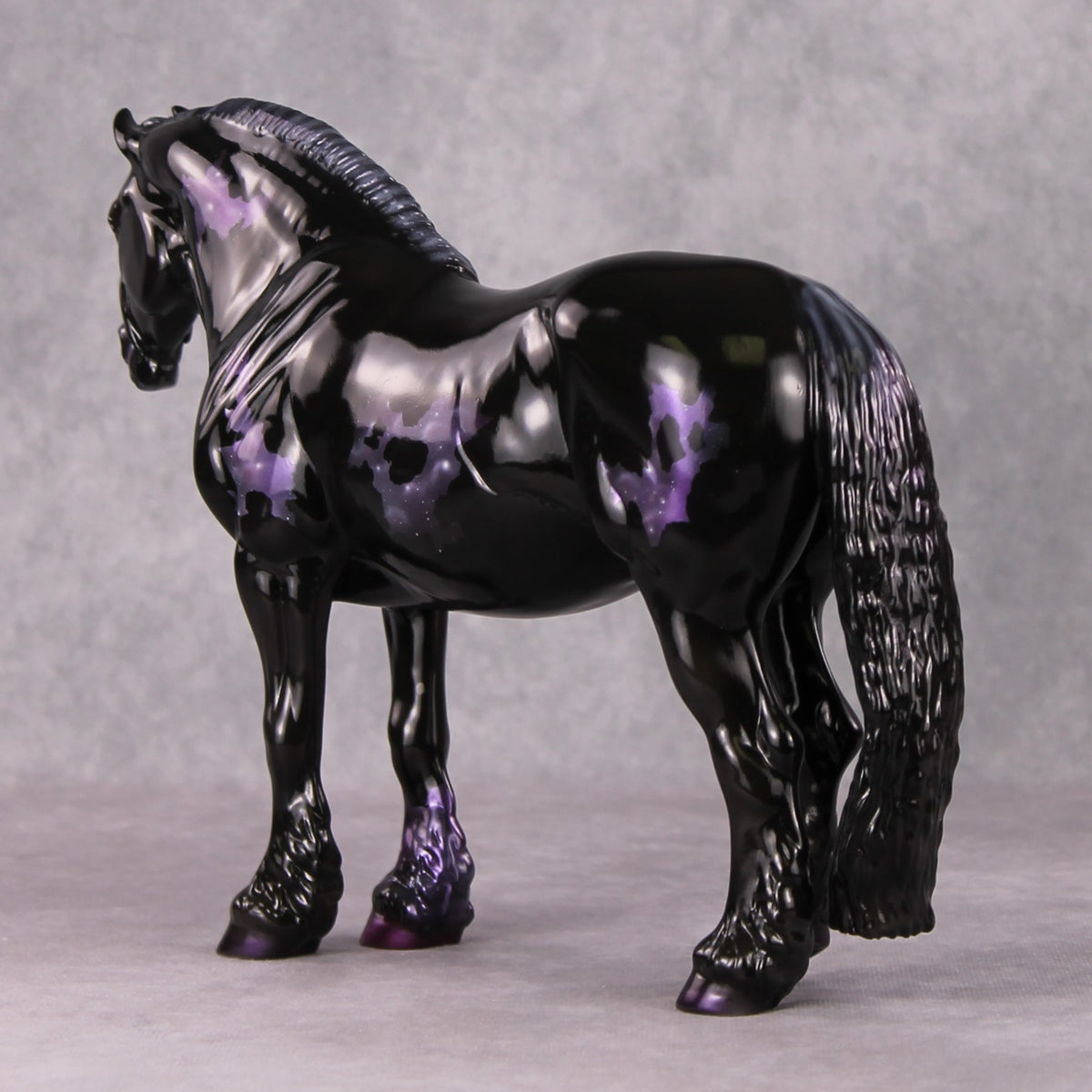Night Time Noel OOAK Galaxy Purple Nebula Deco Heavy Draft By Ashley Palmer HS24
