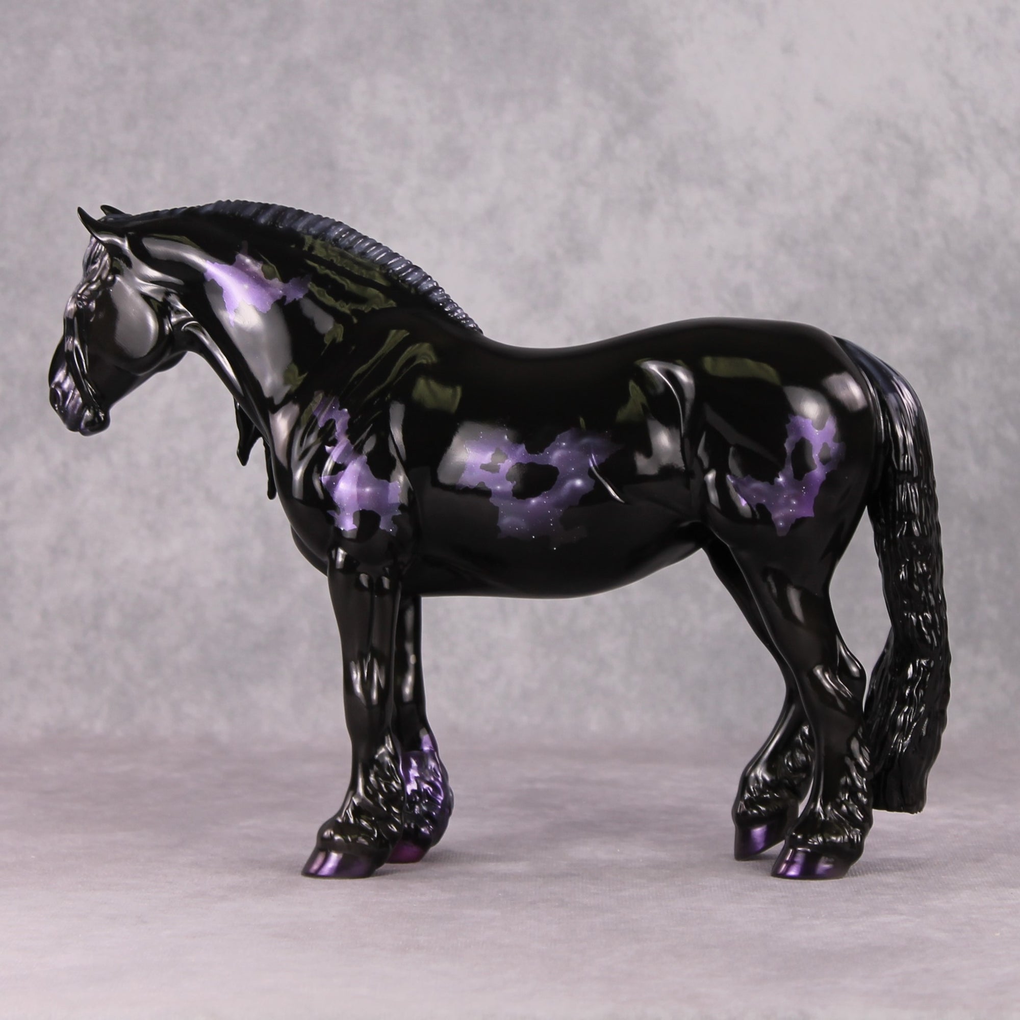 Night Time Noel OOAK Galaxy Purple Nebula Deco Heavy Draft By Ashley Palmer HS24