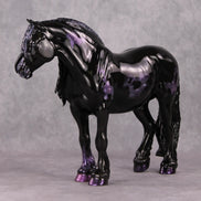 Night Time Noel OOAK Galaxy Purple Nebula Deco Heavy Draft By Ashley Palmer HS24