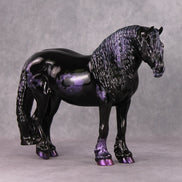 Night Time Noel OOAK Galaxy Purple Nebula Deco Heavy Draft By Ashley Palmer HS24