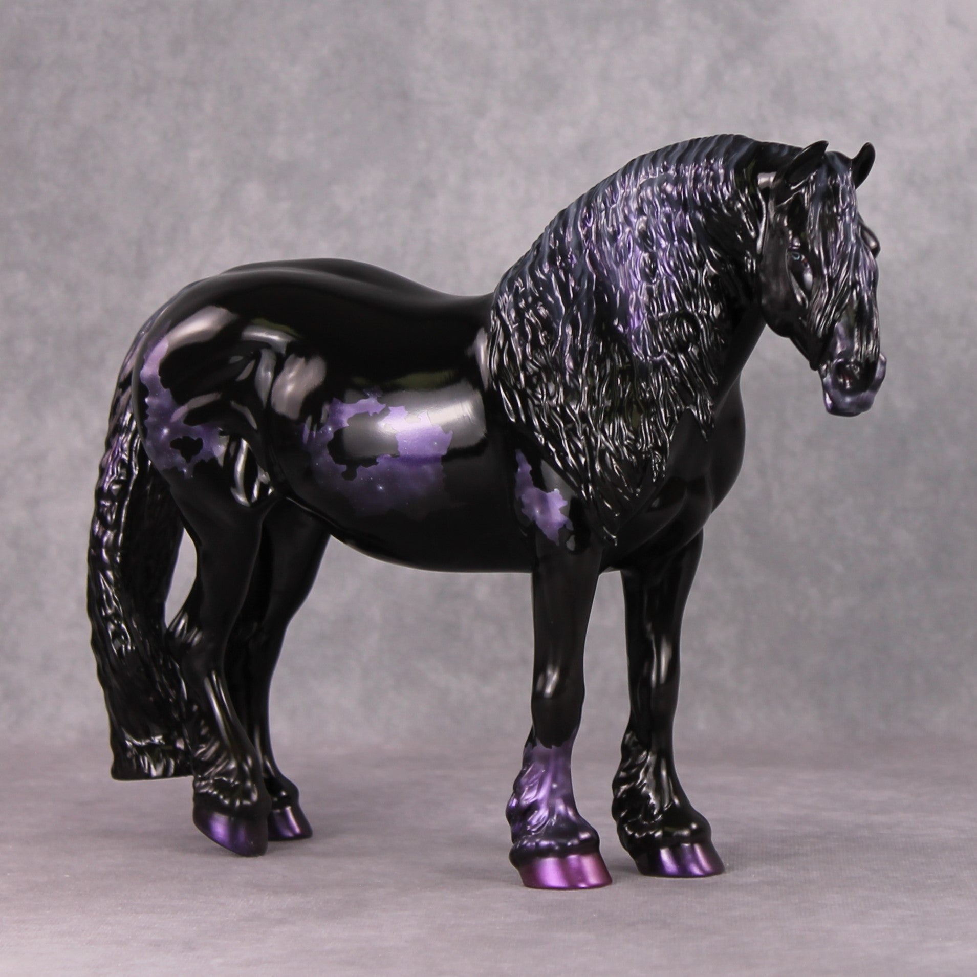 Night Time Noel OOAK Galaxy Purple Nebula Deco Heavy Draft By Ashley Palmer HS24