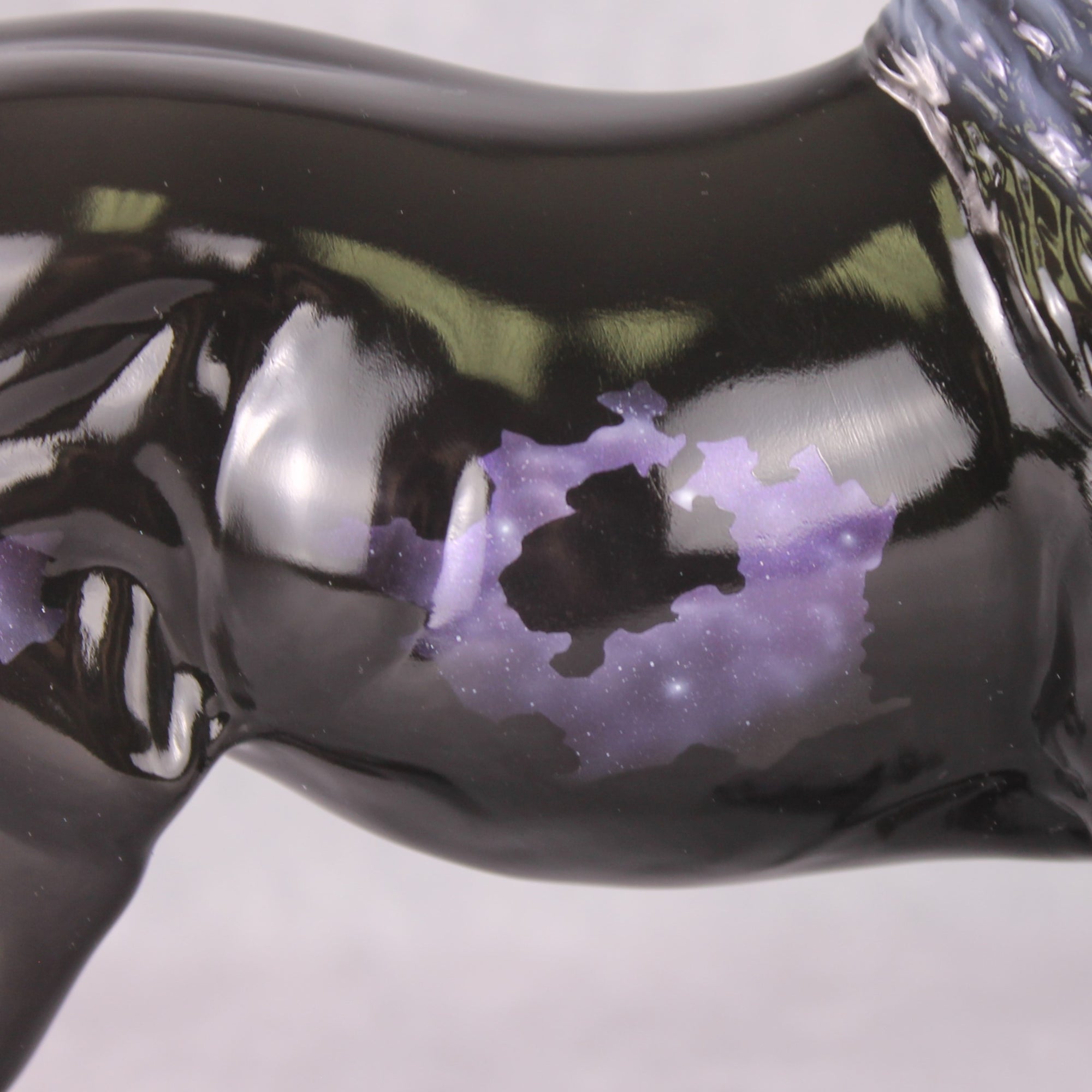 Night Time Noel OOAK Galaxy Purple Nebula Deco Heavy Draft By Ashley Palmer HS24