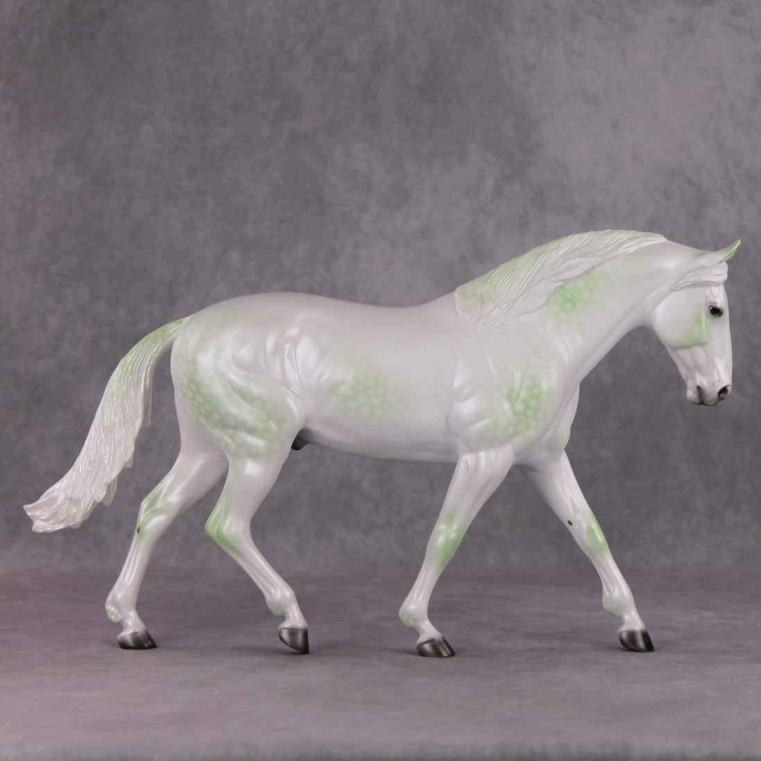 Evergreen OOAK Pearl Dappled Green Going Grey Irish Draught By Ellen Robbins HS24