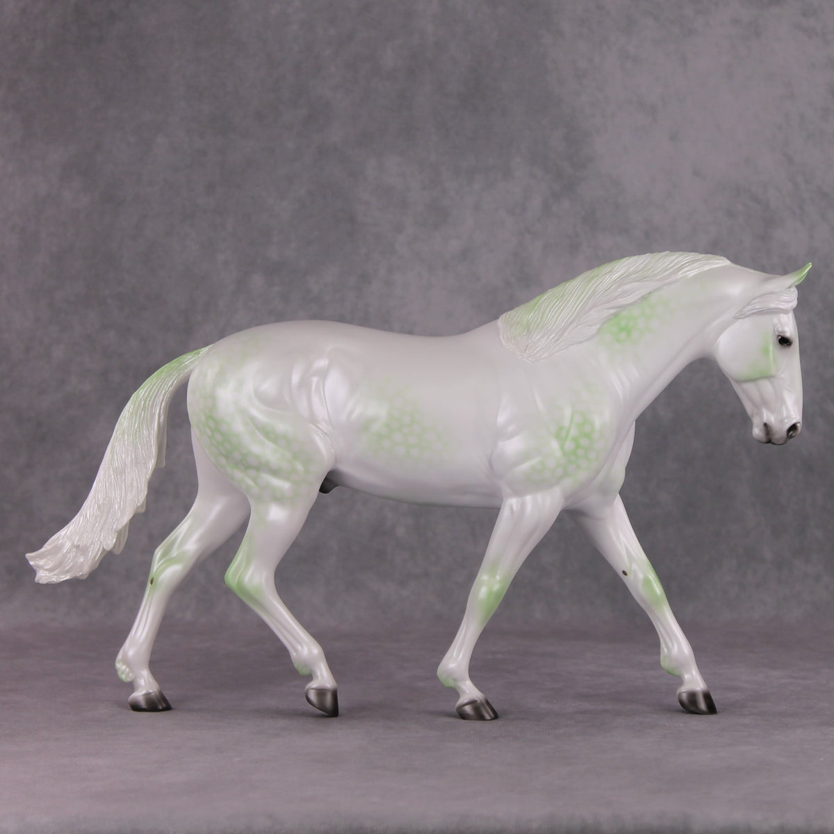 Evergreen OOAK Pearl Dappled Green Going Grey Irish Draught By Ellen Robbins HS24