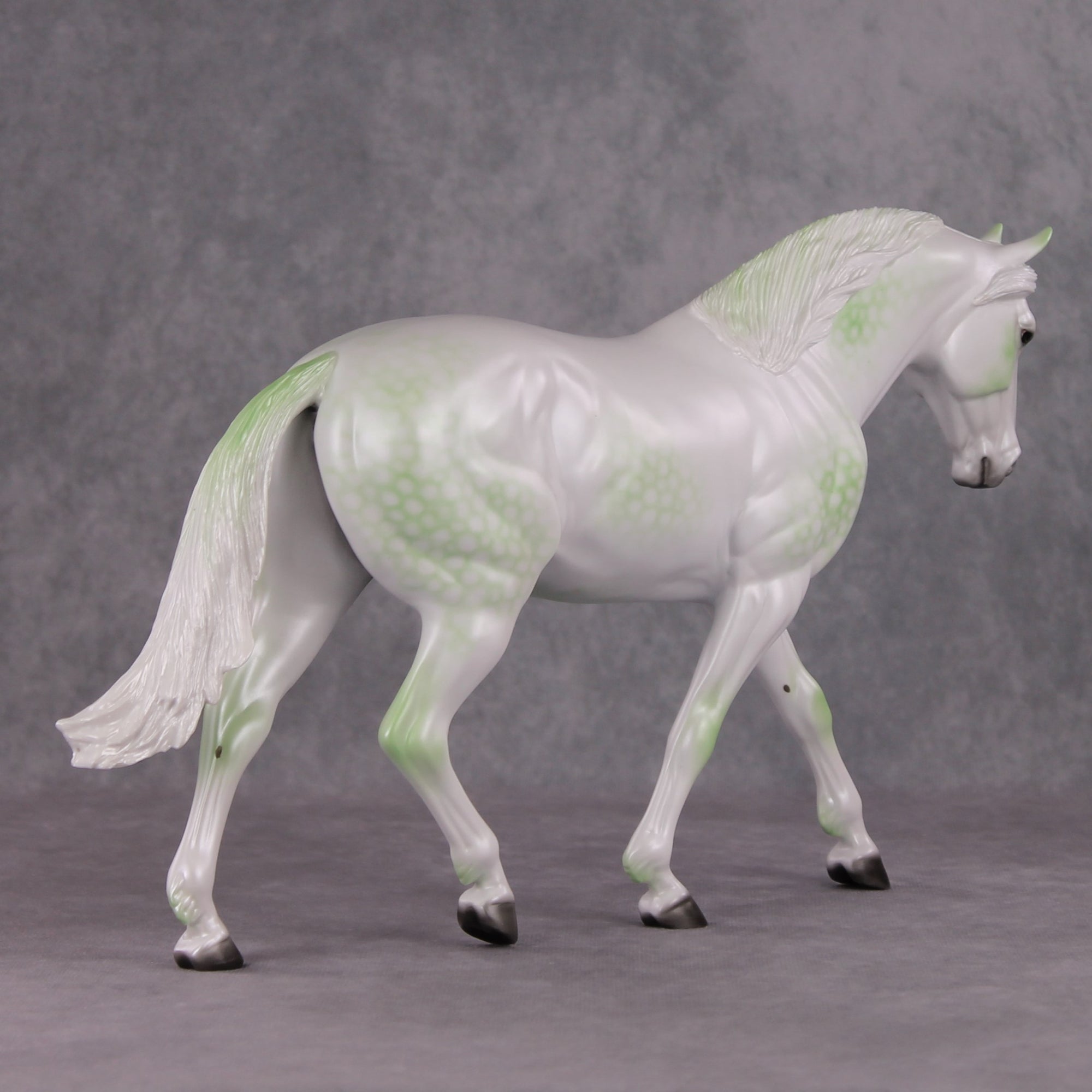 Evergreen OOAK Pearl Dappled Green Going Grey Irish Draught By Ellen Robbins HS24