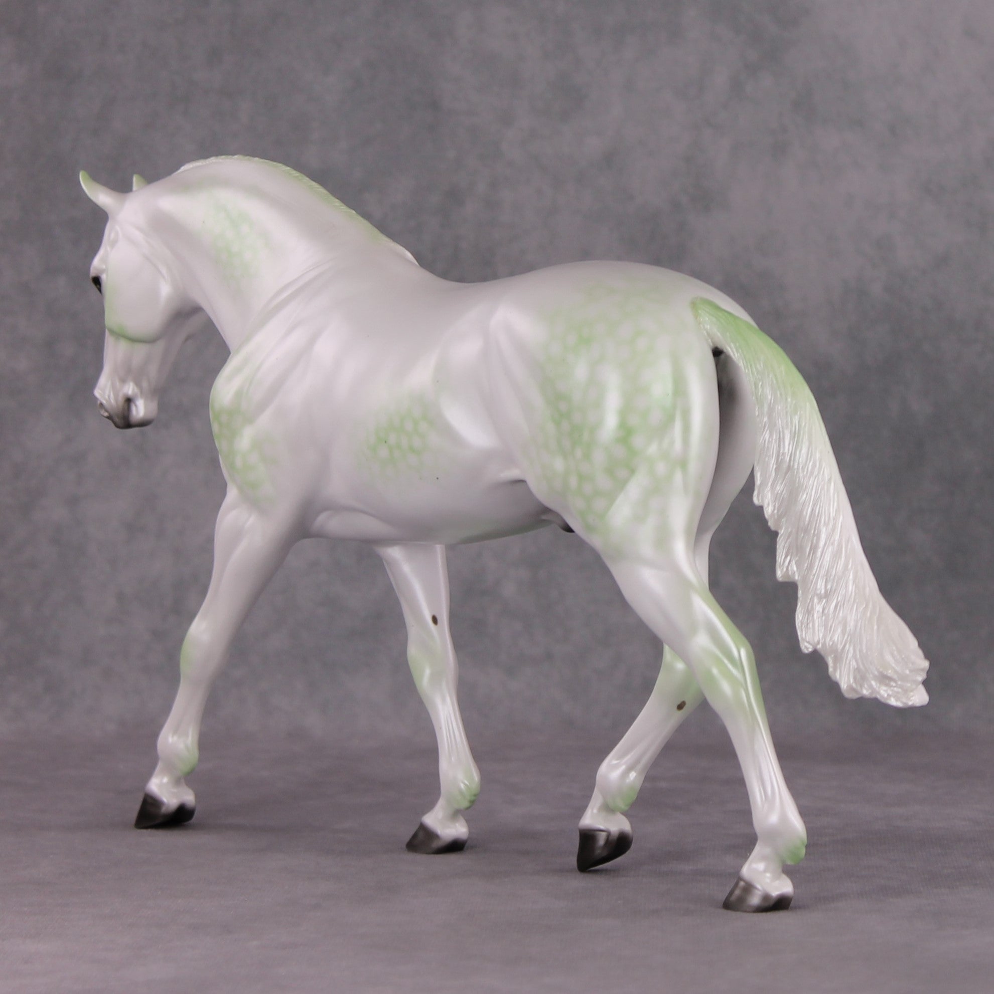 Evergreen OOAK Pearl Dappled Green Going Grey Irish Draught By Ellen Robbins HS24