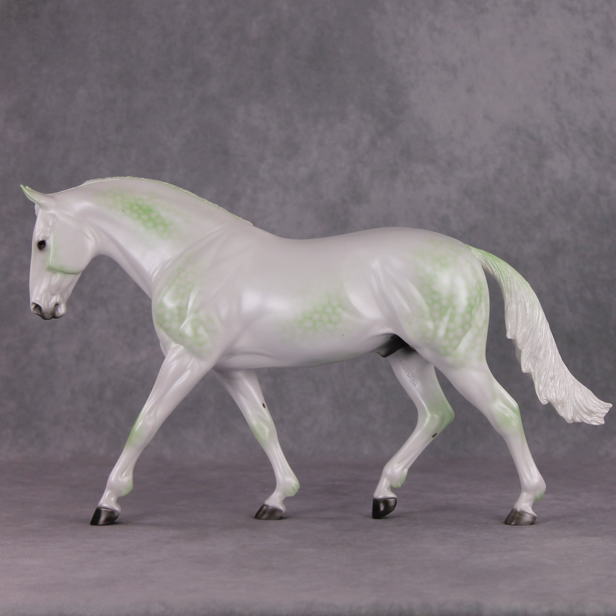 Evergreen OOAK Pearl Dappled Green Going Grey Irish Draught By Ellen Robbins HS24